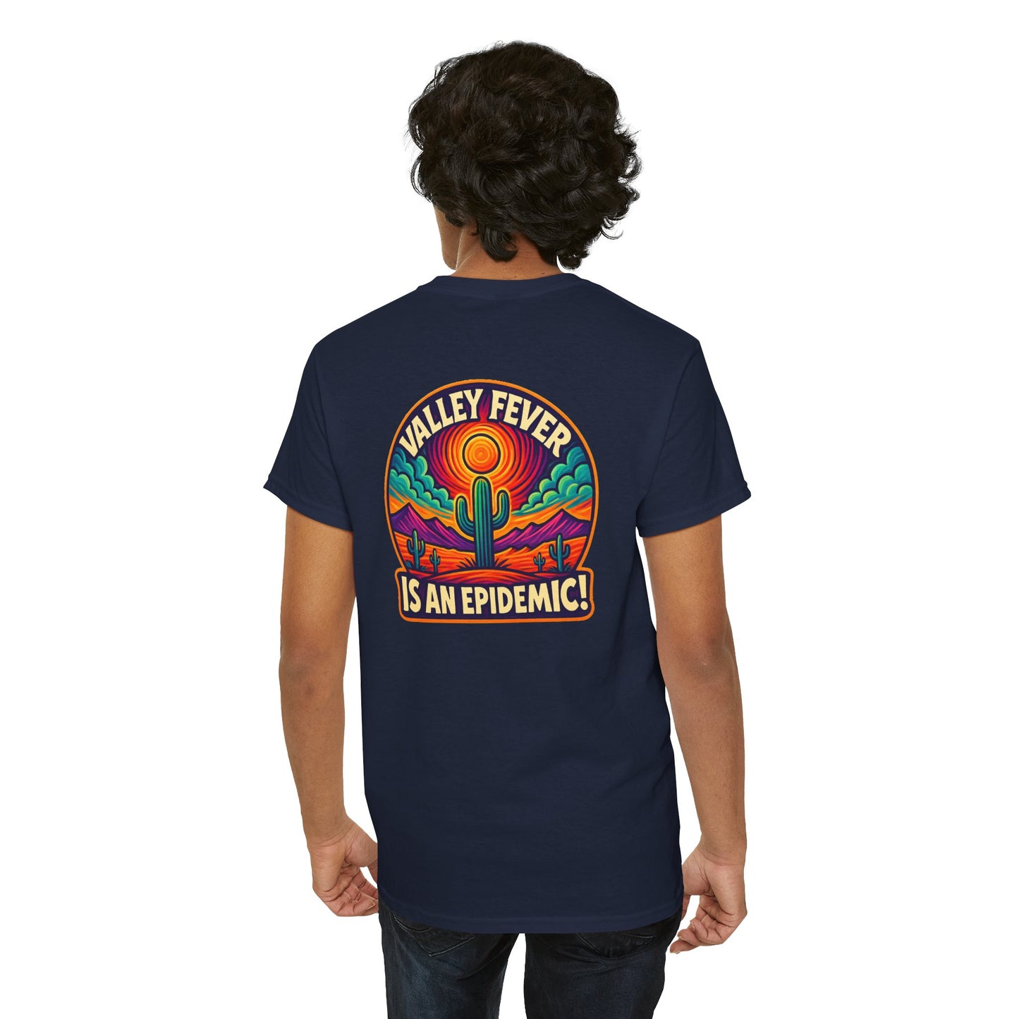 Vintage-Inspired Valley Fever EPIDEMIC Unisex Heavy Cotton Tee - Perfect for Festival Season