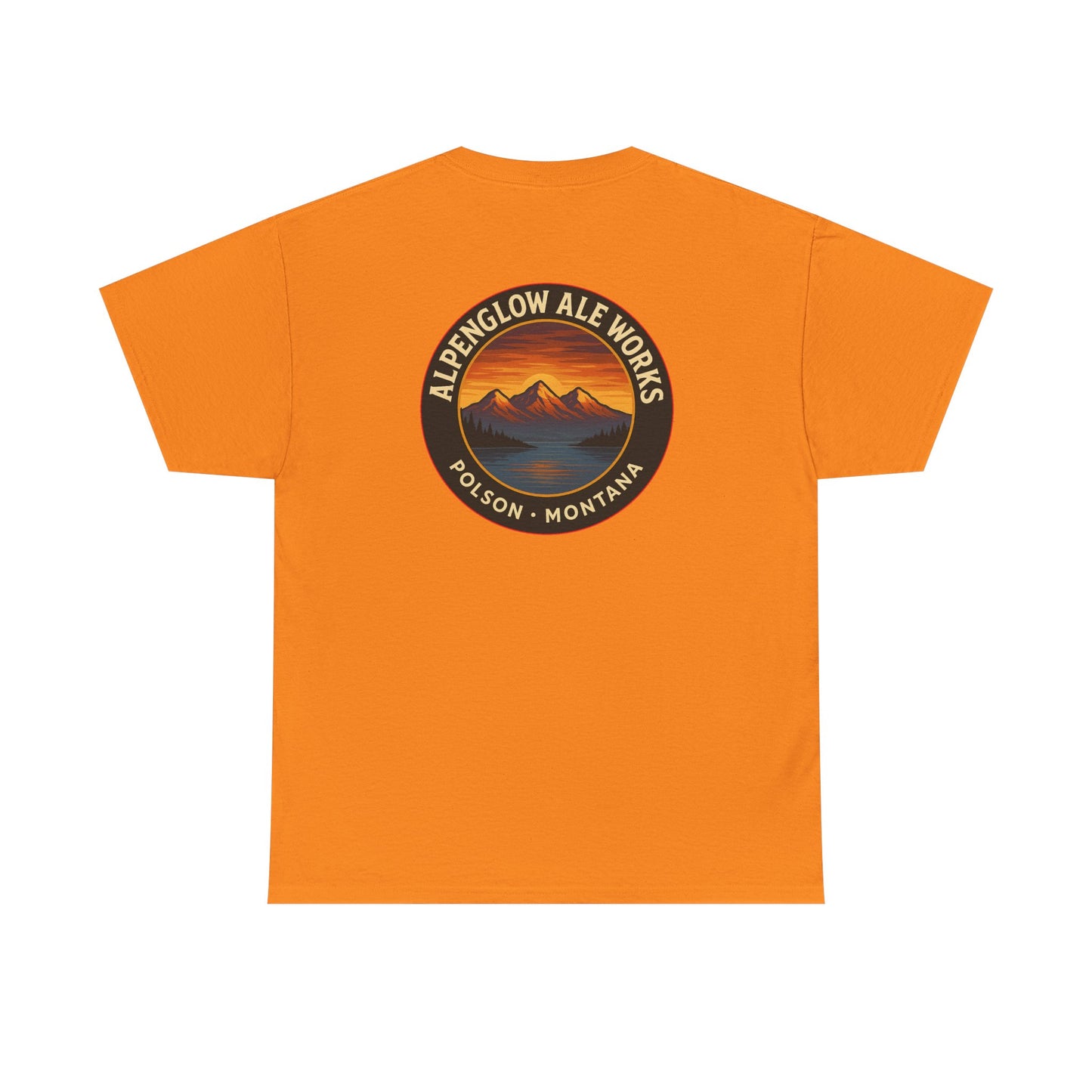 Alpenglow Ale Works Unisex Heavy Cotton Tee - Retro Mountain Design
