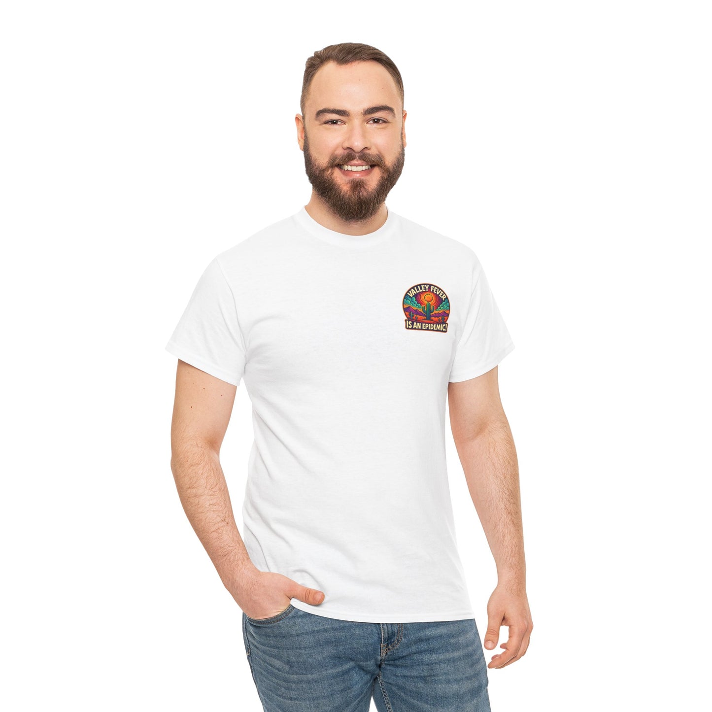 Vintage-Inspired Valley Fever EPIDEMIC Unisex Heavy Cotton Tee - Perfect for Festival Season