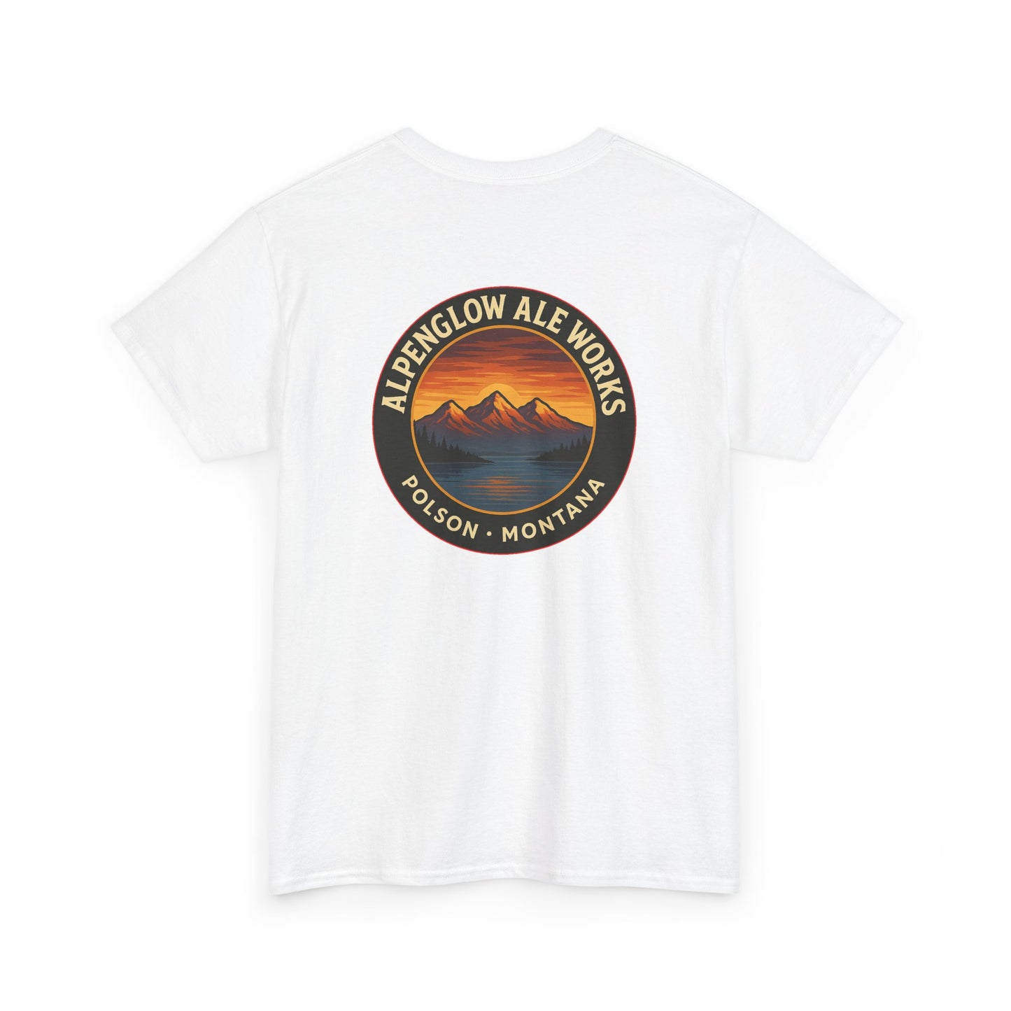 Alpenglow Ale Works Unisex Heavy Cotton Tee - Retro Mountain Design