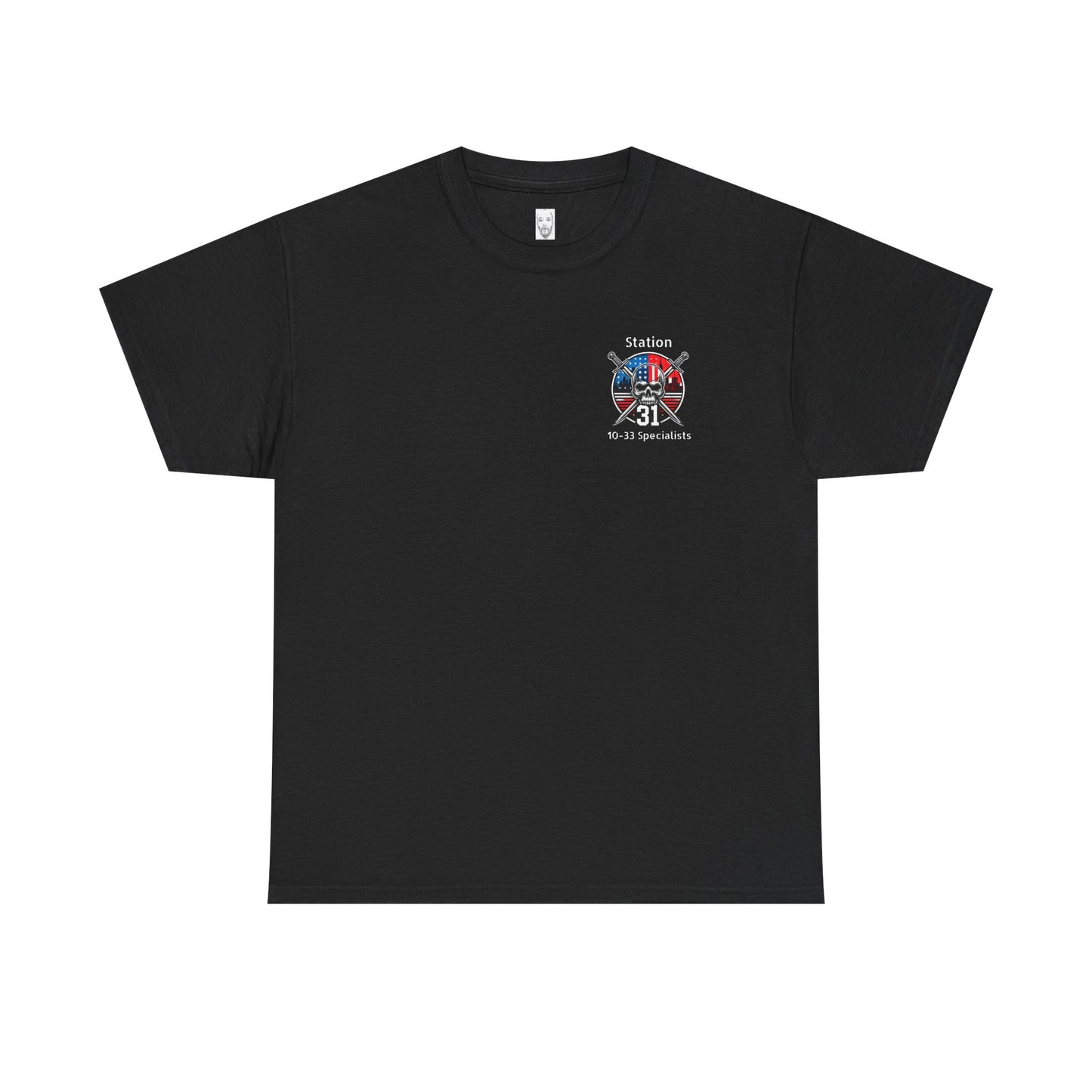 Skull and swords Station 31 Unisex Jersey Short Sleeve Tee