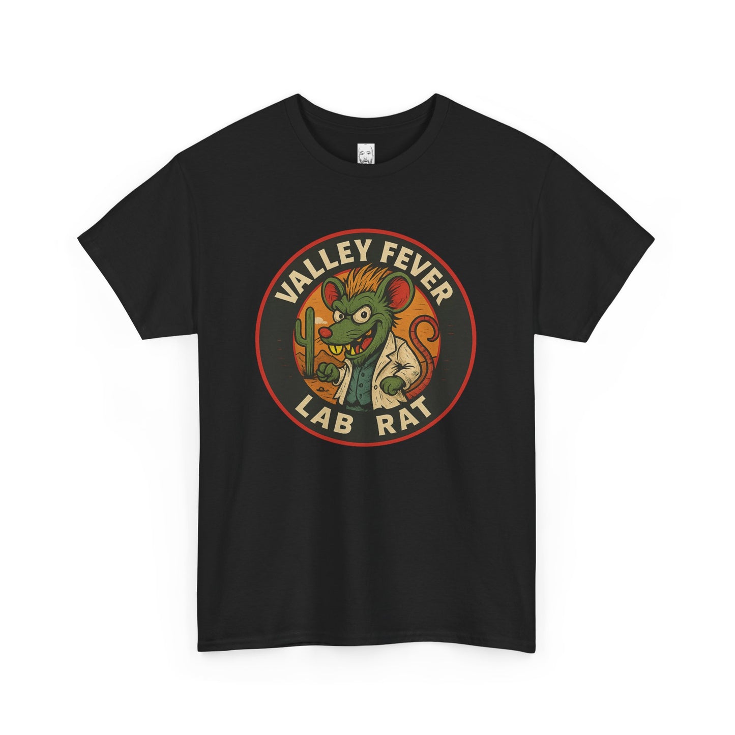 Vintage Valley Fever Lab Rat Tee - Unisex Heavy Cotton T-Shirt, Retro Graphic Shirt, Fun Gift Idea, Casual Wear, Animal Lover Apparel