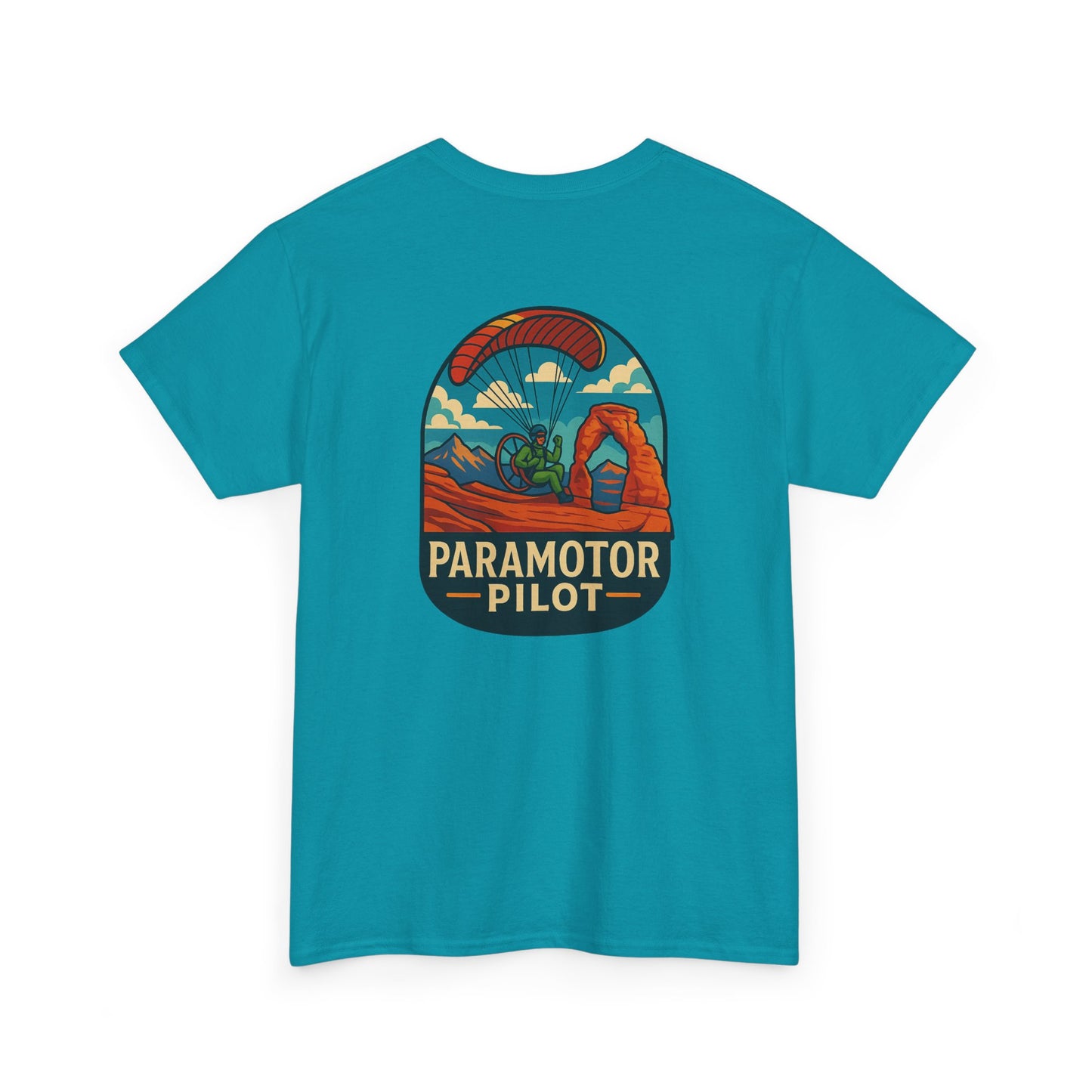 Paramotor Pilot Unisex Heavy Cotton Tee - Adventure Inspired Graphic T-Shirt