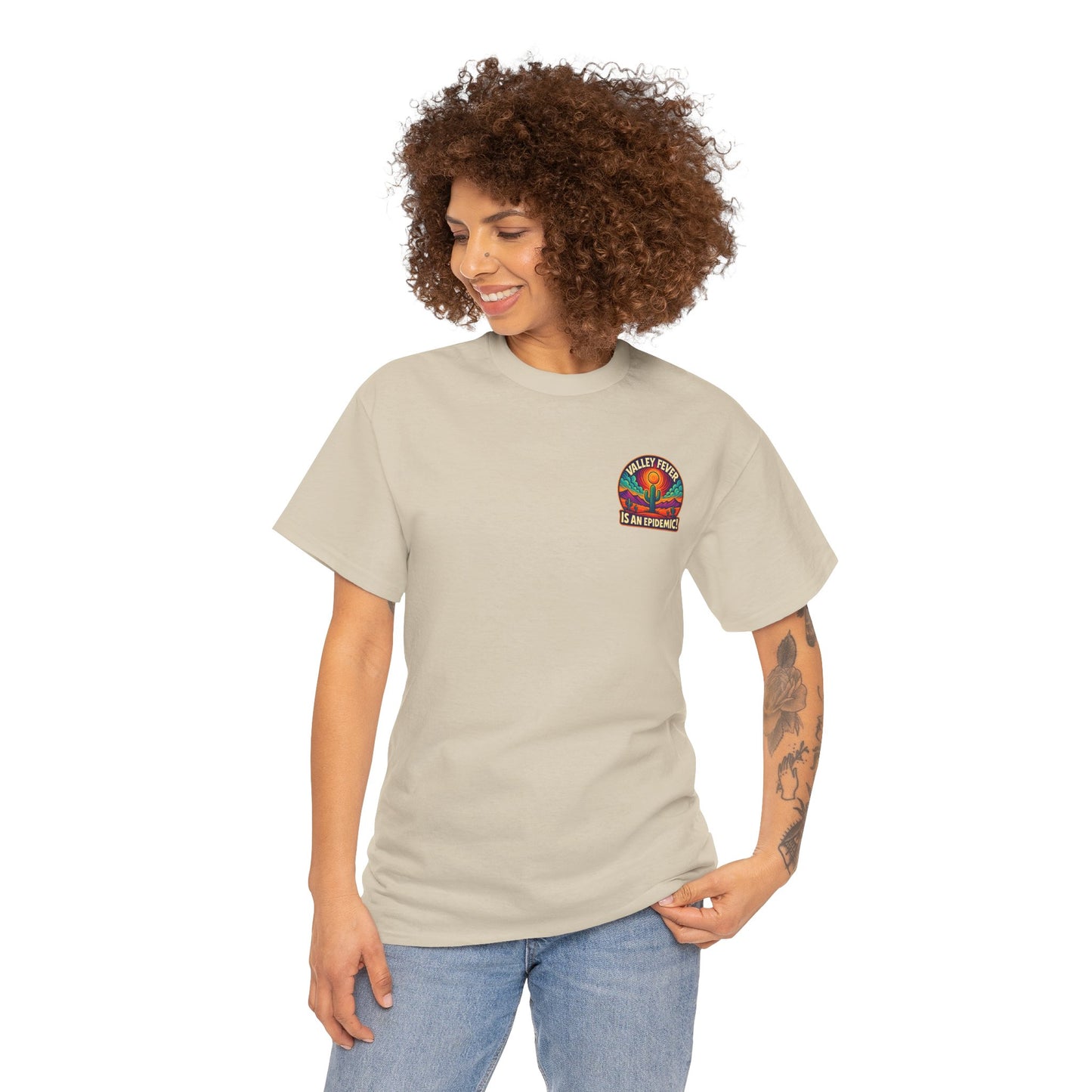 Vintage-Inspired Valley Fever EPIDEMIC Unisex Heavy Cotton Tee - Perfect for Festival Season