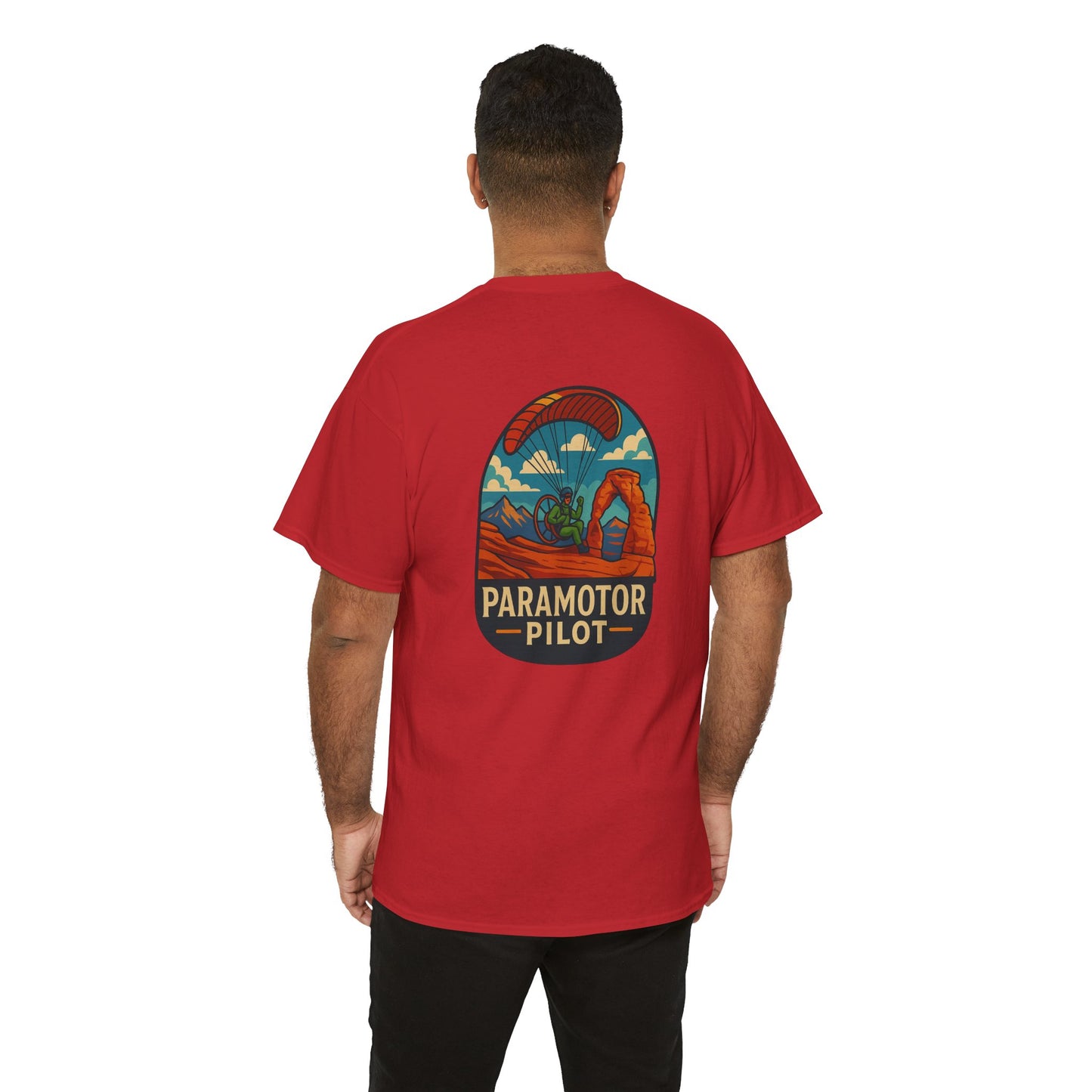 Paramotor Pilot Unisex Heavy Cotton Tee - Adventure Inspired Graphic T-Shirt