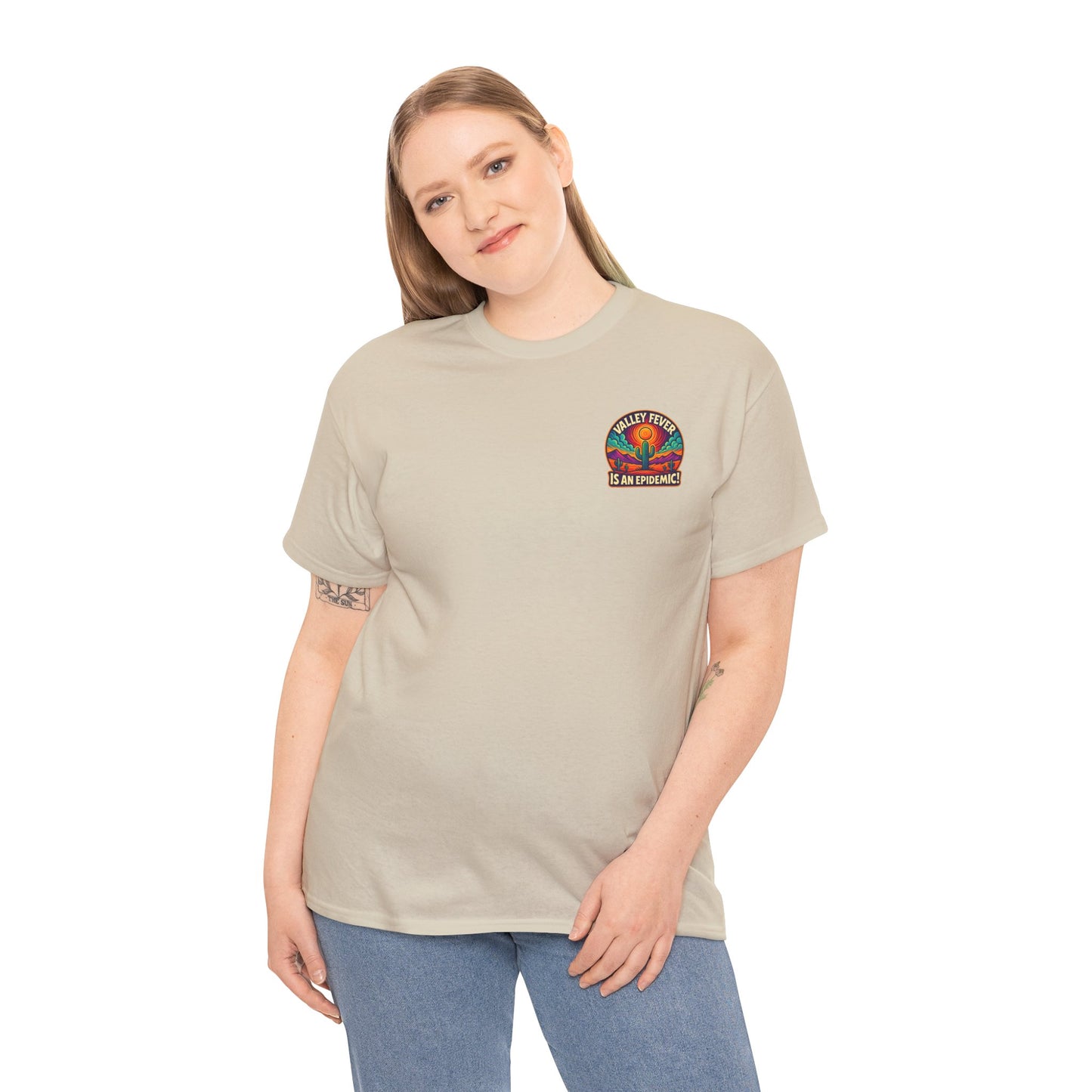 Vintage-Inspired Valley Fever EPIDEMIC Unisex Heavy Cotton Tee - Perfect for Festival Season