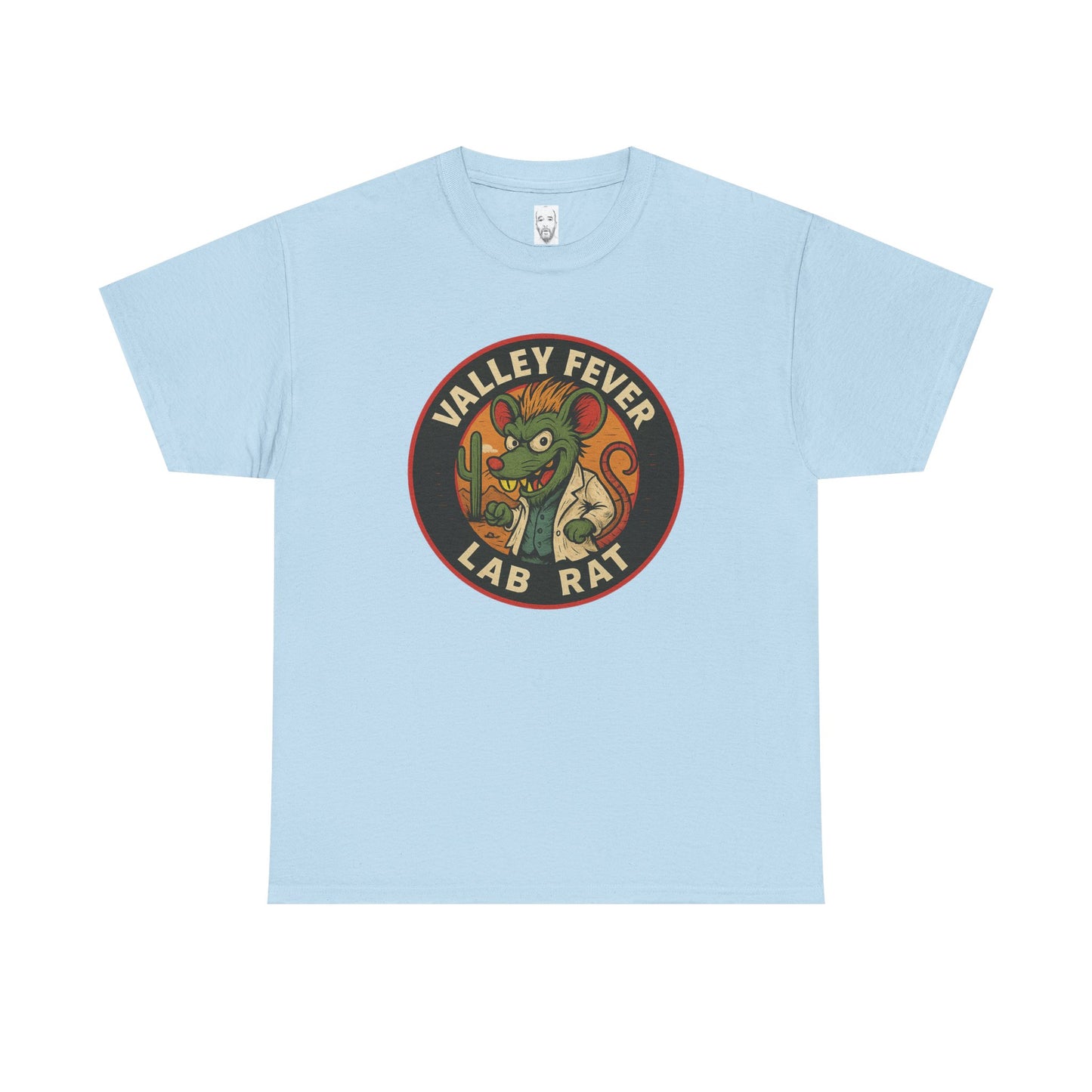 Vintage Valley Fever Lab Rat Tee - Unisex Heavy Cotton T-Shirt, Retro Graphic Shirt, Fun Gift Idea, Casual Wear, Animal Lover Apparel
