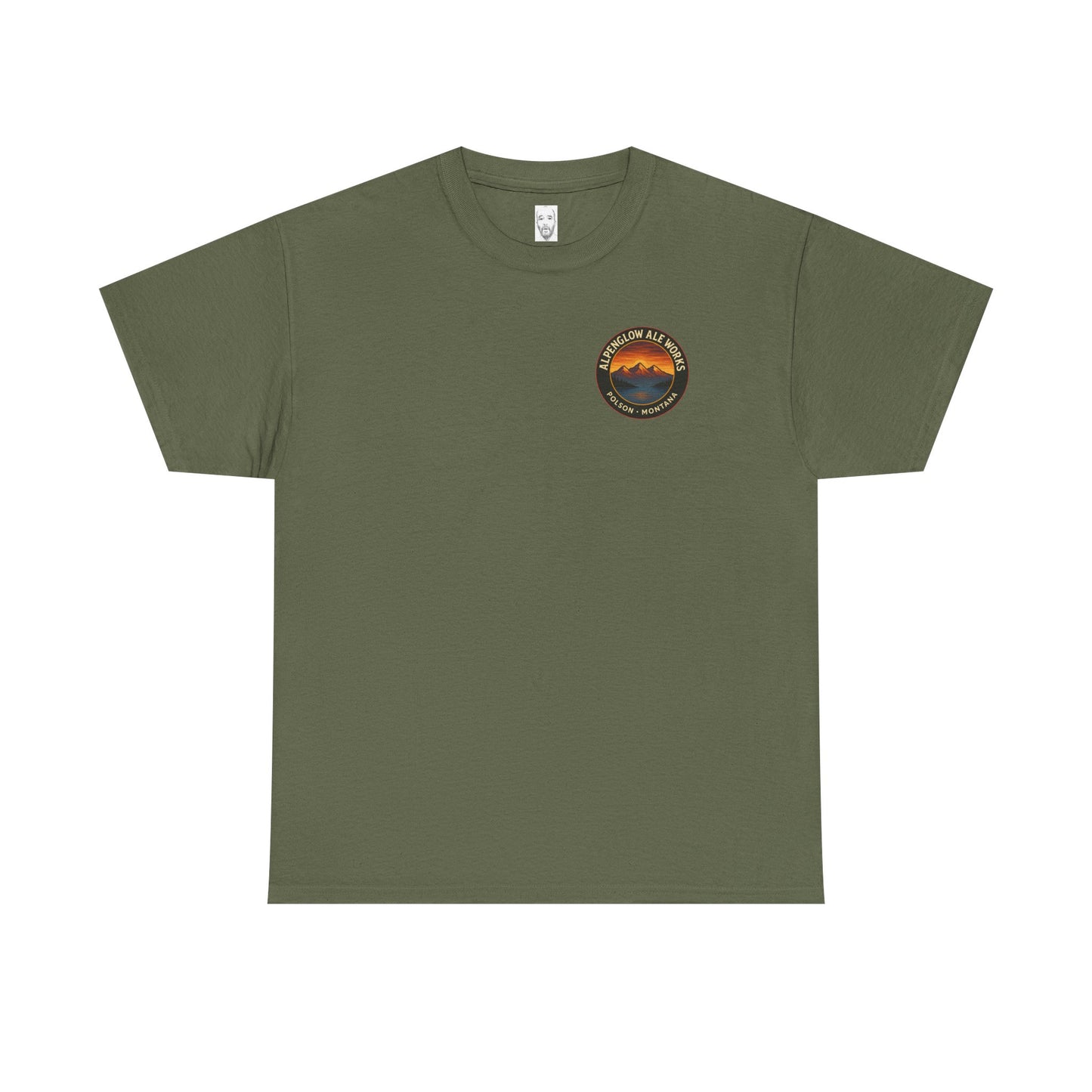 Alpenglow Ale Works Unisex Heavy Cotton Tee - Retro Mountain Design