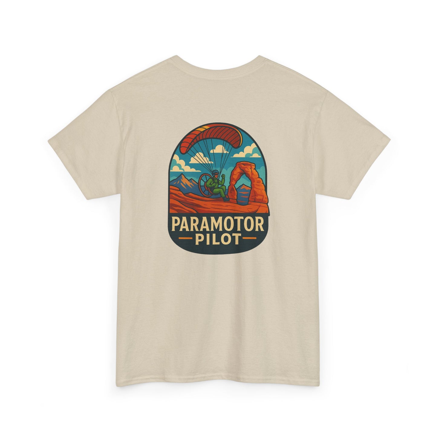 Paramotor Pilot Unisex Heavy Cotton Tee - Adventure Inspired Graphic T-Shirt
