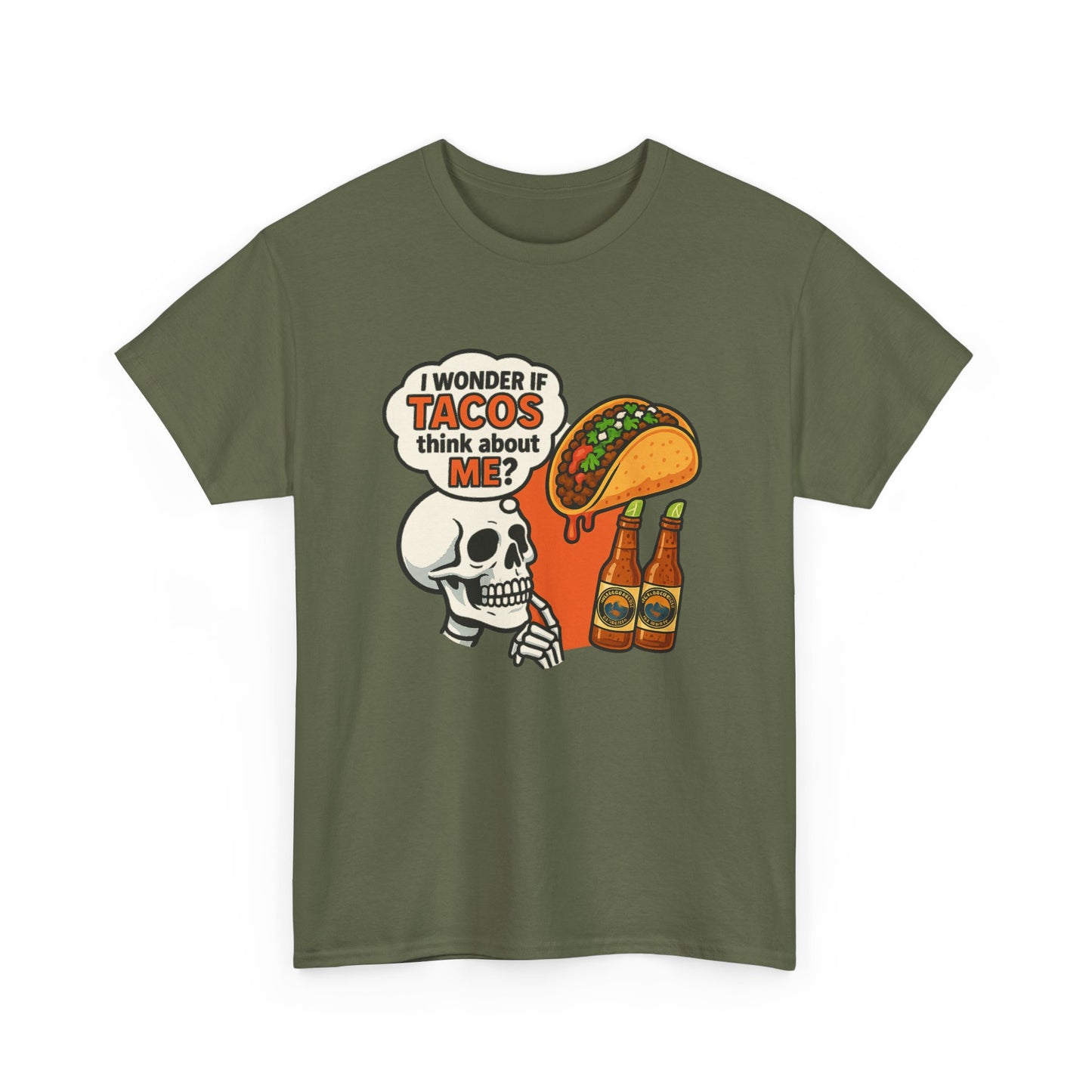 I wonder if Tacos....Unisex Heavy Cotton Tee