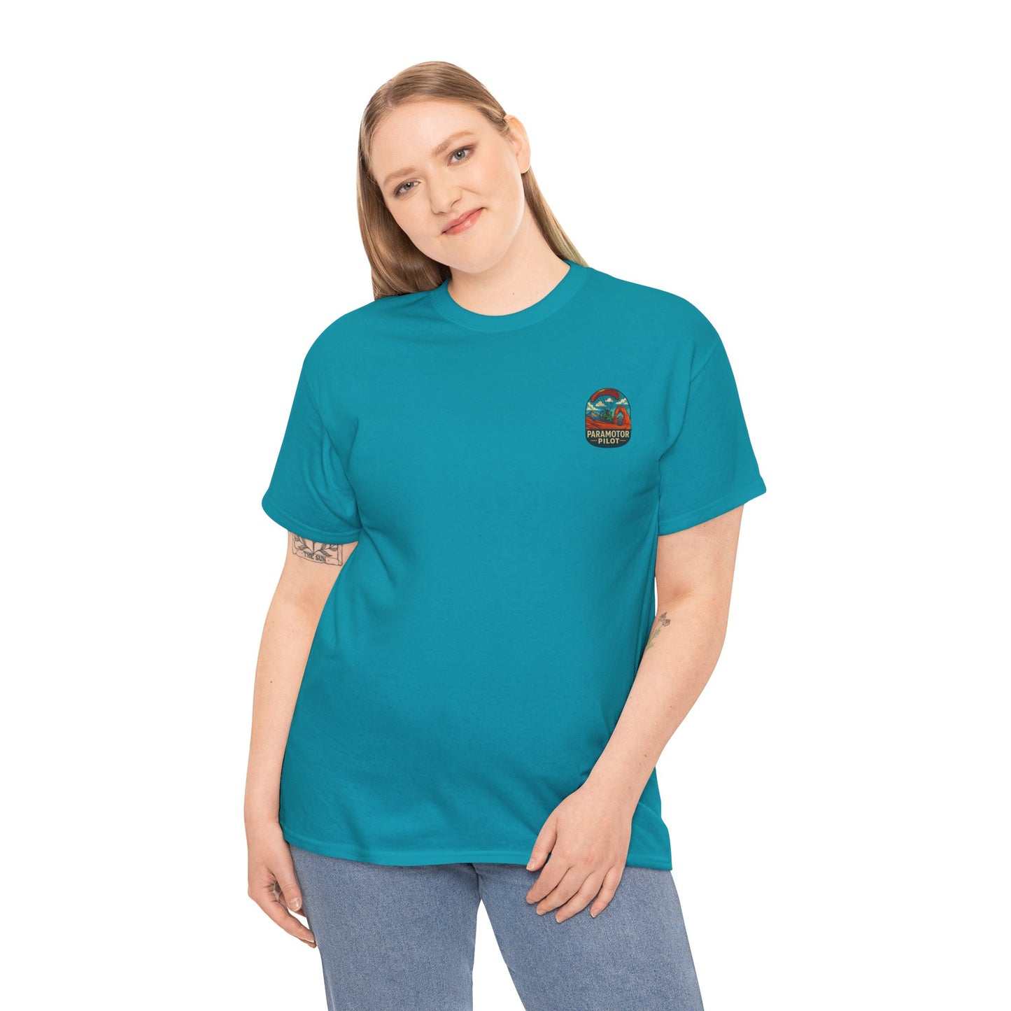 Paramotor Pilot Unisex Heavy Cotton Tee - Adventure Inspired Graphic T-Shirt
