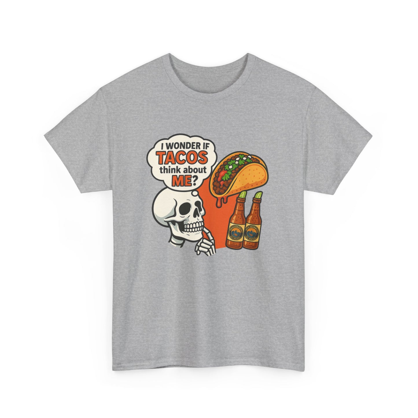 I wonder if Tacos....Unisex Heavy Cotton Tee