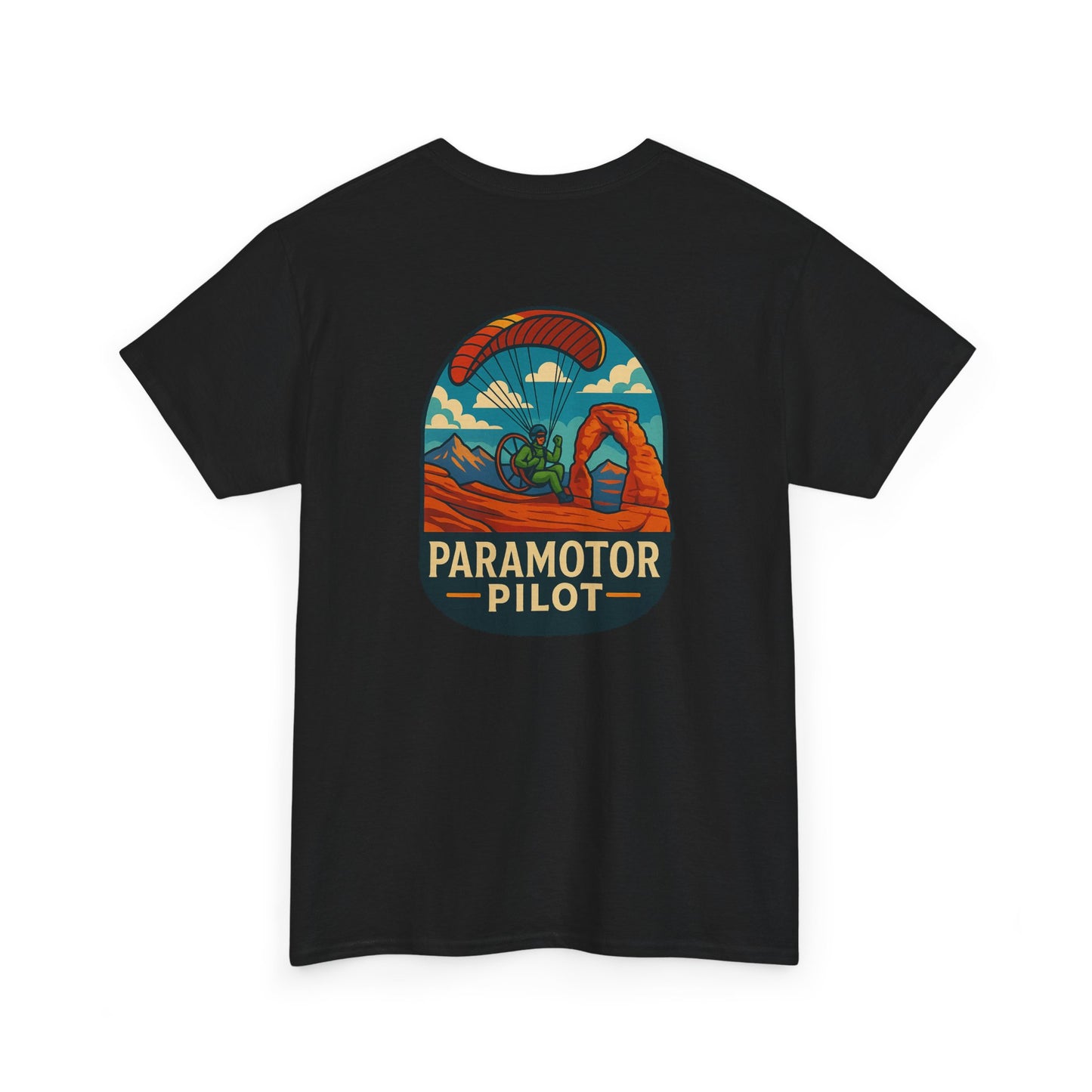 Paramotor Pilot Unisex Heavy Cotton Tee - Adventure Inspired Graphic T-Shirt