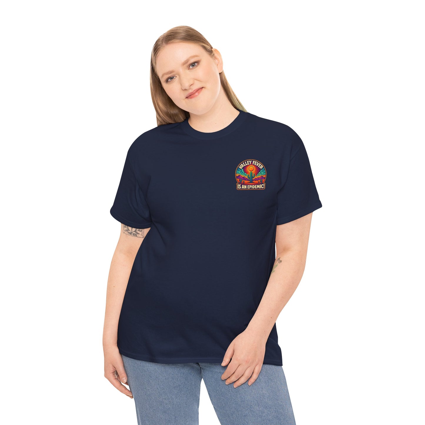 Vintage-Inspired Valley Fever EPIDEMIC Unisex Heavy Cotton Tee - Perfect for Festival Season
