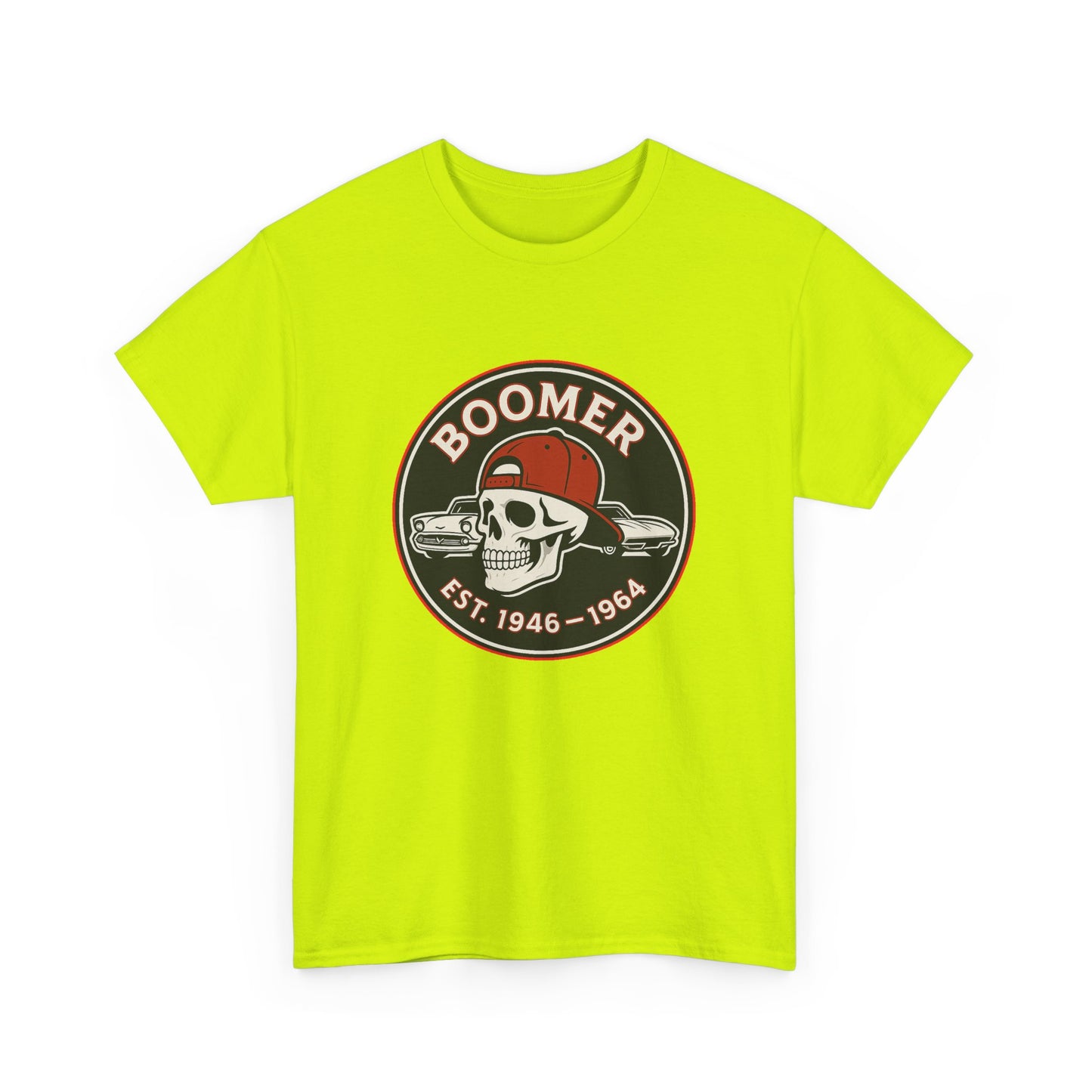 Boomer II Skull Graphic Tee | Vintage Style Unisex Heavy Cotton Tee | Cool Gift for Boomers, Retro Fashion, Casual Wear, Birthday Gift
