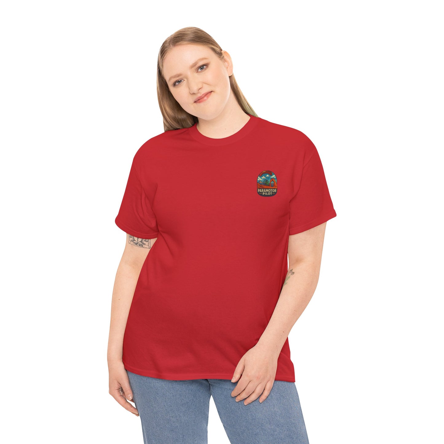 Paramotor Pilot Unisex Heavy Cotton Tee - Adventure Inspired Graphic T-Shirt