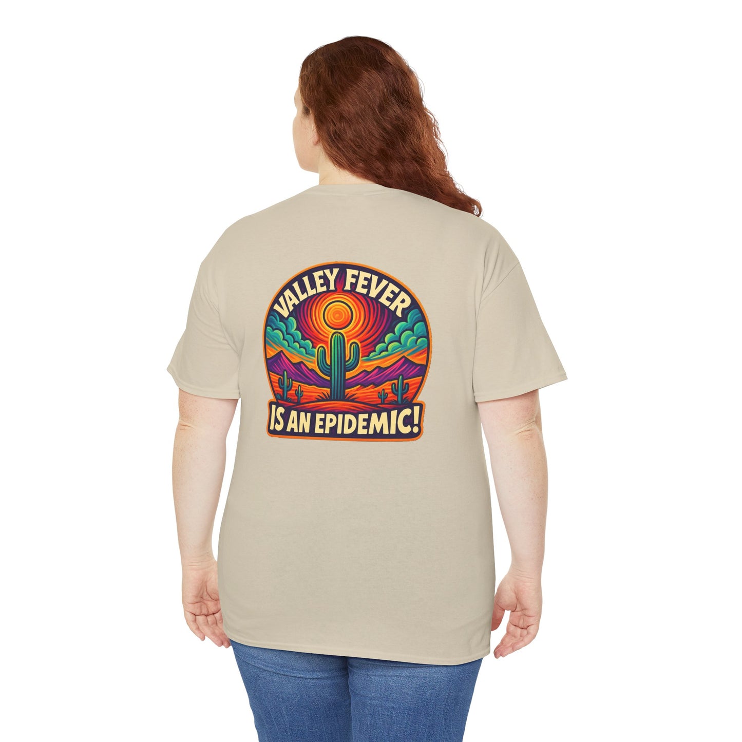 Vintage-Inspired Valley Fever EPIDEMIC Unisex Heavy Cotton Tee - Perfect for Festival Season