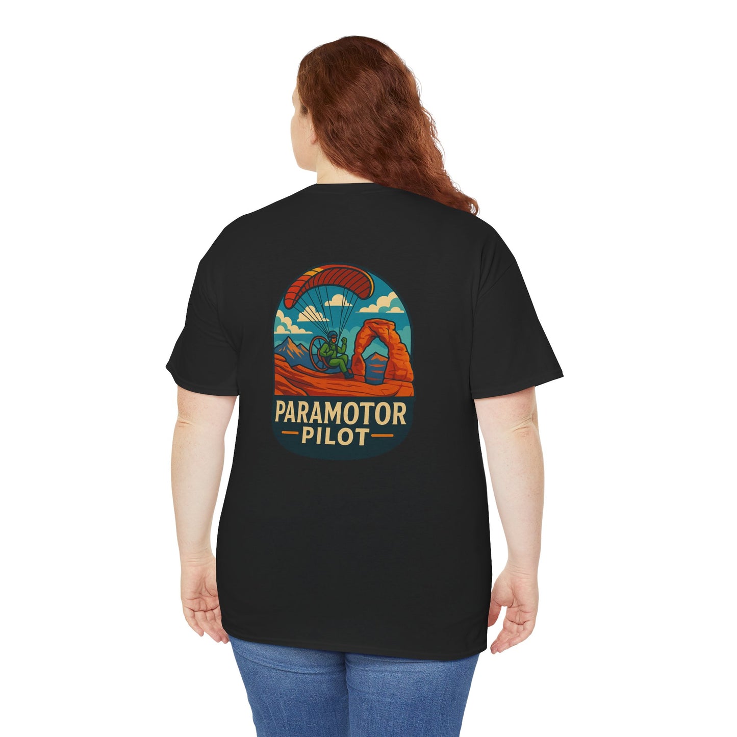 Paramotor Pilot Unisex Heavy Cotton Tee - Adventure Inspired Graphic T-Shirt