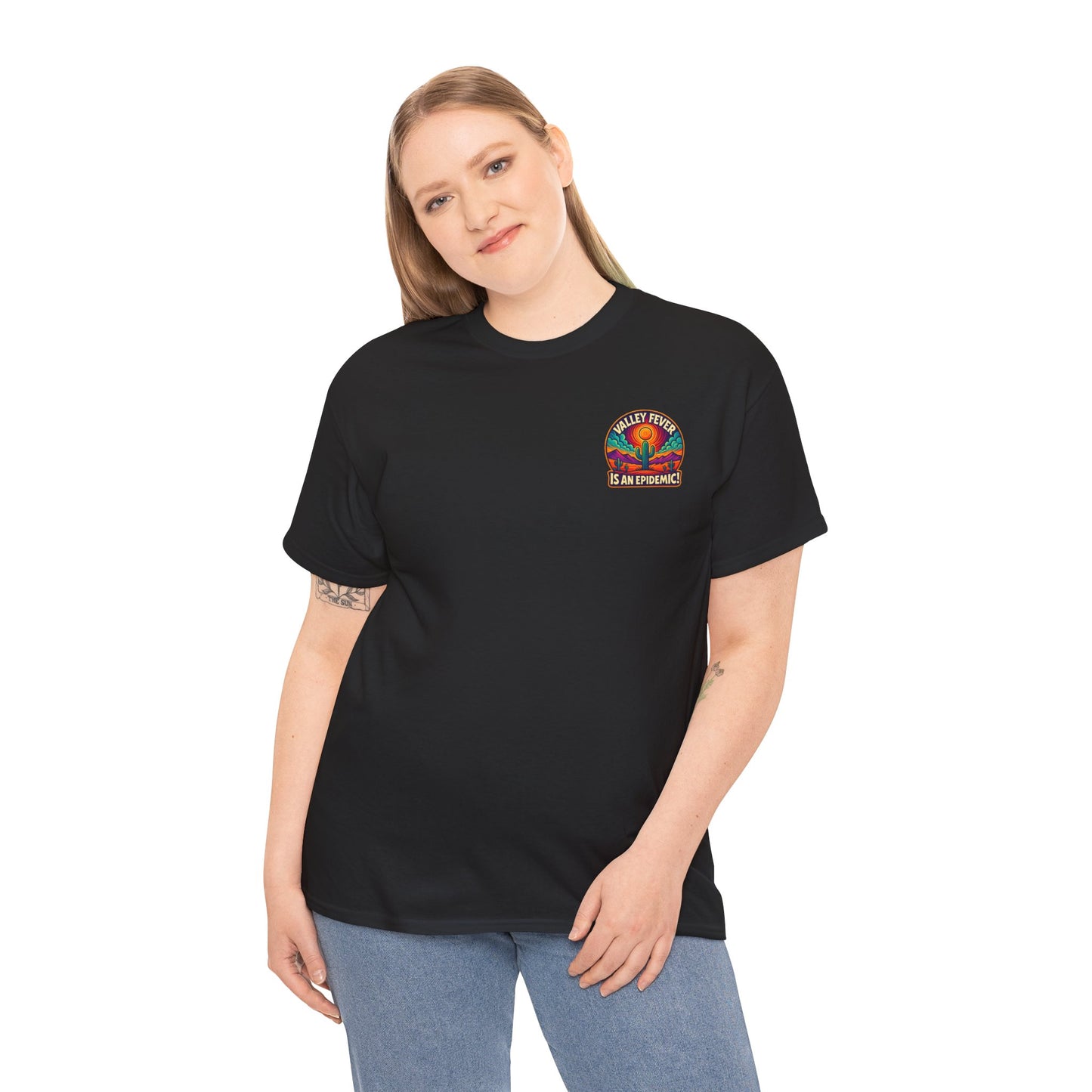 Vintage-Inspired Valley Fever EPIDEMIC Unisex Heavy Cotton Tee - Perfect for Festival Season