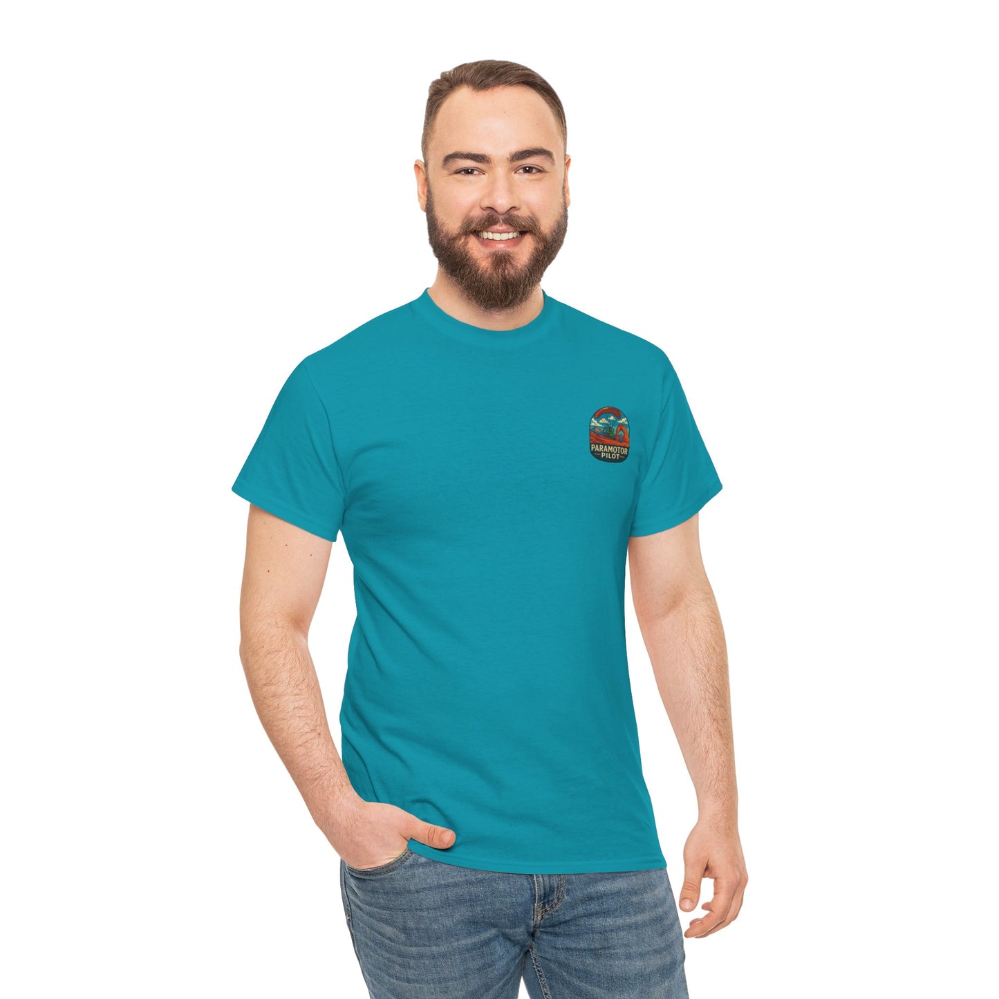 Paramotor Pilot Unisex Heavy Cotton Tee - Adventure Inspired Graphic T-Shirt
