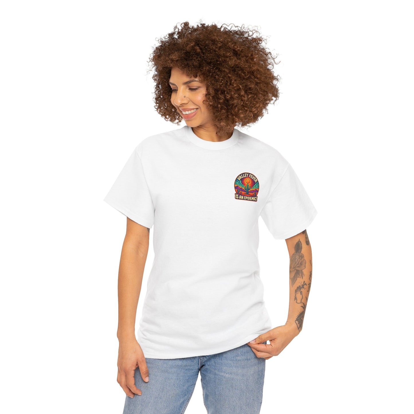Vintage-Inspired Valley Fever EPIDEMIC Unisex Heavy Cotton Tee - Perfect for Festival Season
