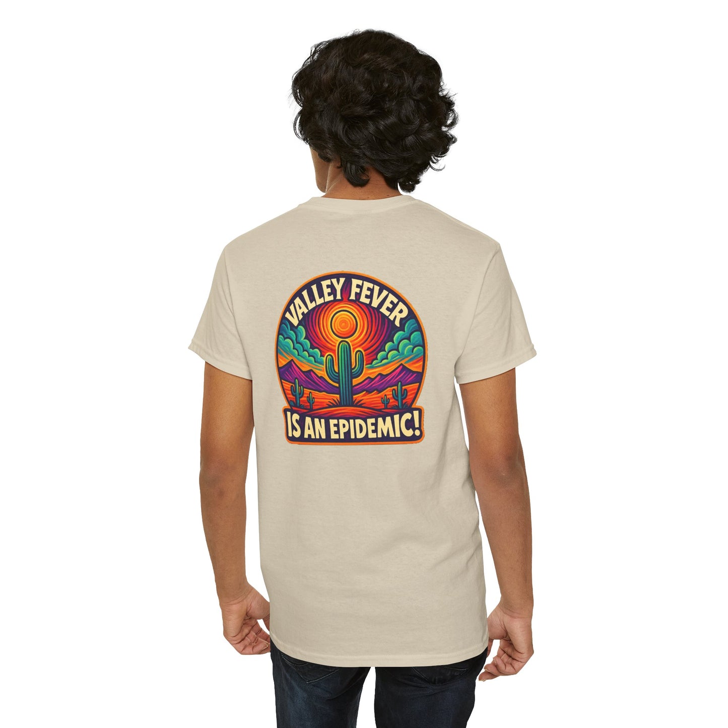 Vintage-Inspired Valley Fever EPIDEMIC Unisex Heavy Cotton Tee - Perfect for Festival Season