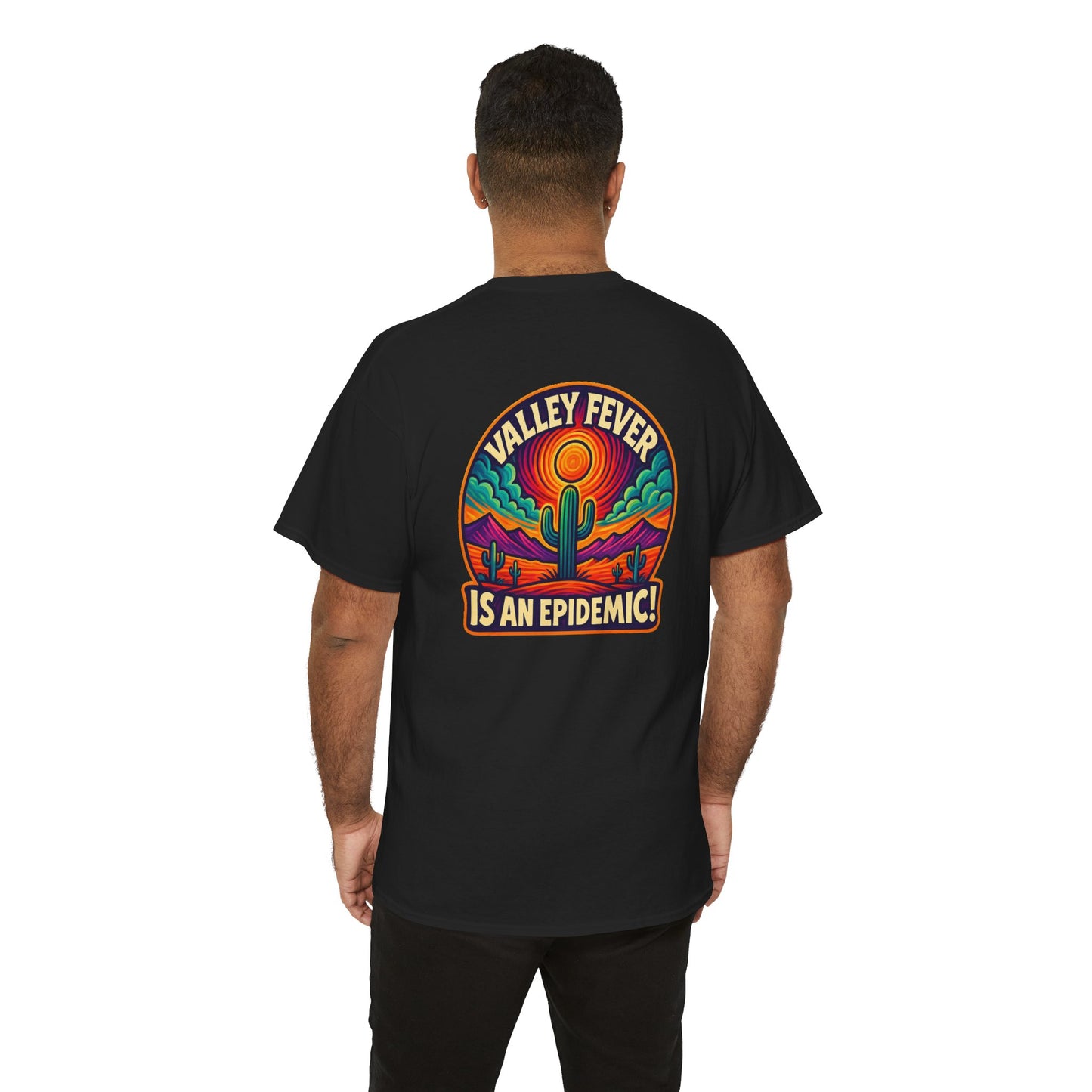 Vintage-Inspired Valley Fever EPIDEMIC Unisex Heavy Cotton Tee - Perfect for Festival Season