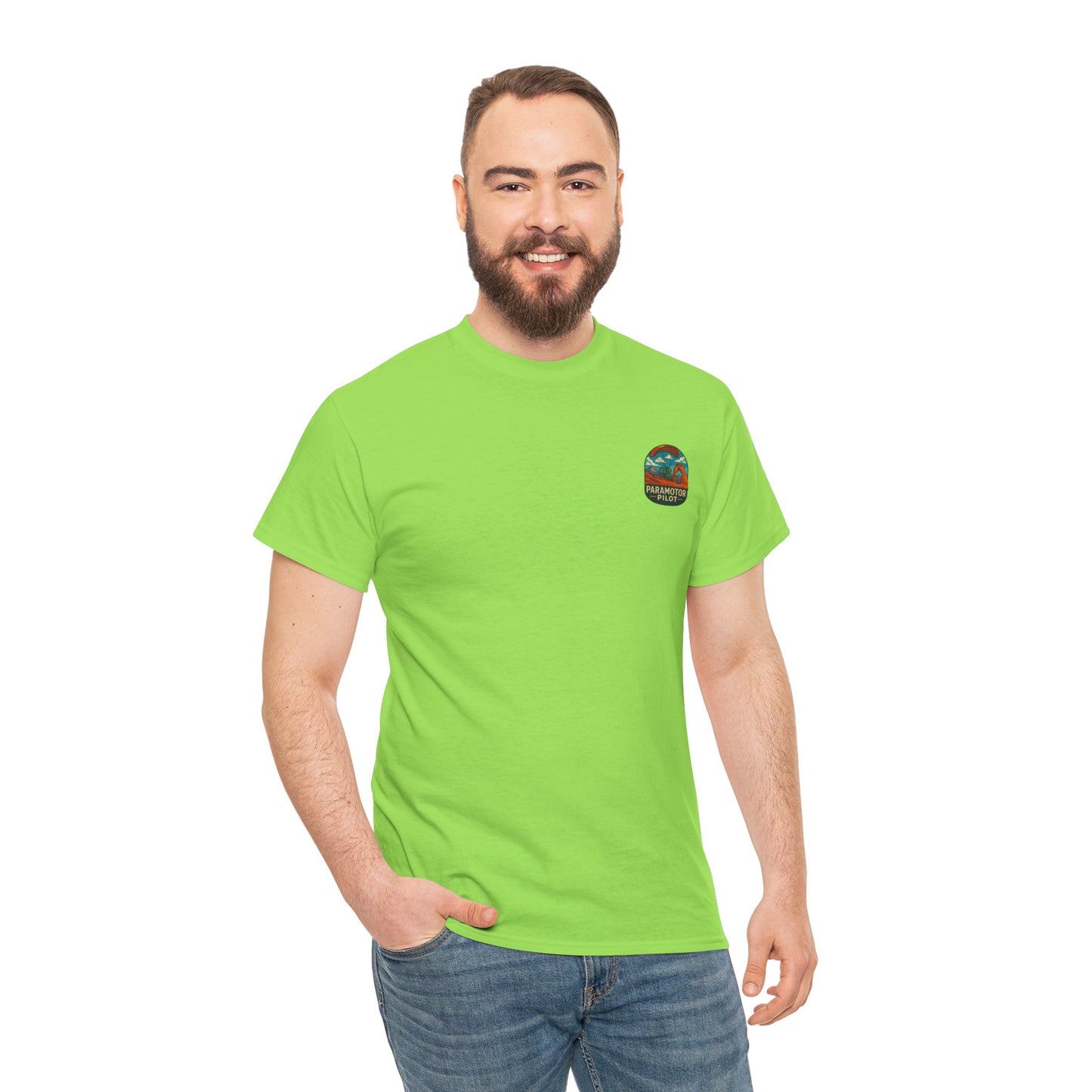 Paramotor Pilot Unisex Heavy Cotton Tee - Adventure Inspired Graphic T-Shirt