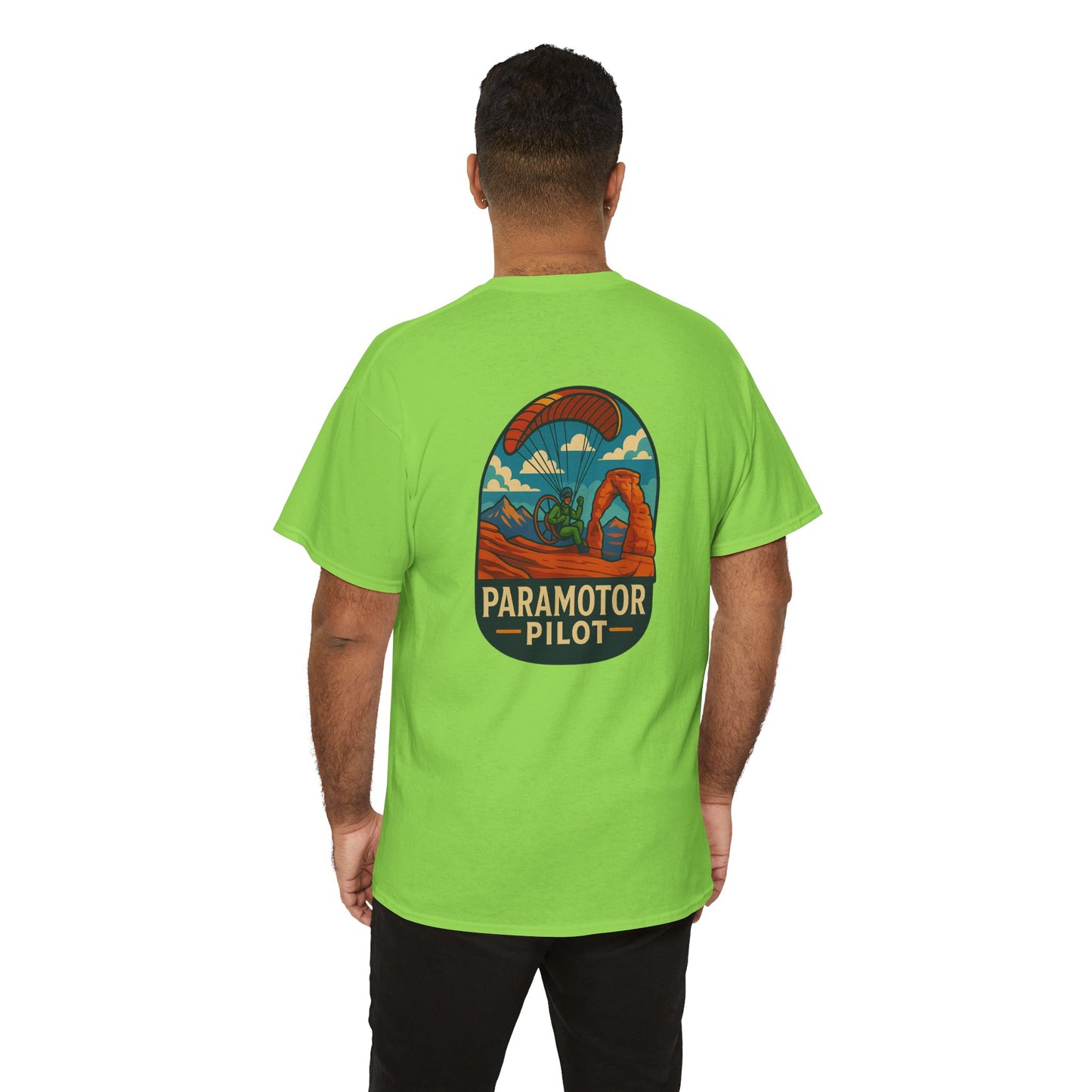 Paramotor Pilot Unisex Heavy Cotton Tee - Adventure Inspired Graphic T-Shirt
