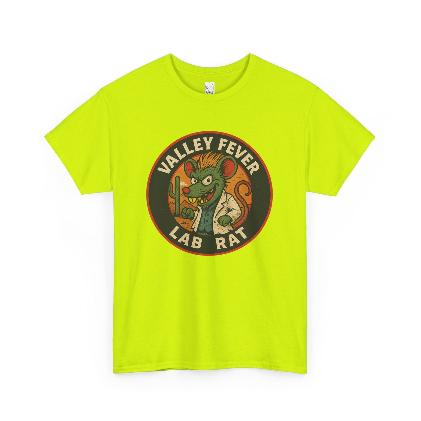 Vintage Valley Fever Lab Rat Tee - Unisex Heavy Cotton T-Shirt, Retro Graphic Shirt, Fun Gift Idea, Casual Wear, Animal Lover Apparel