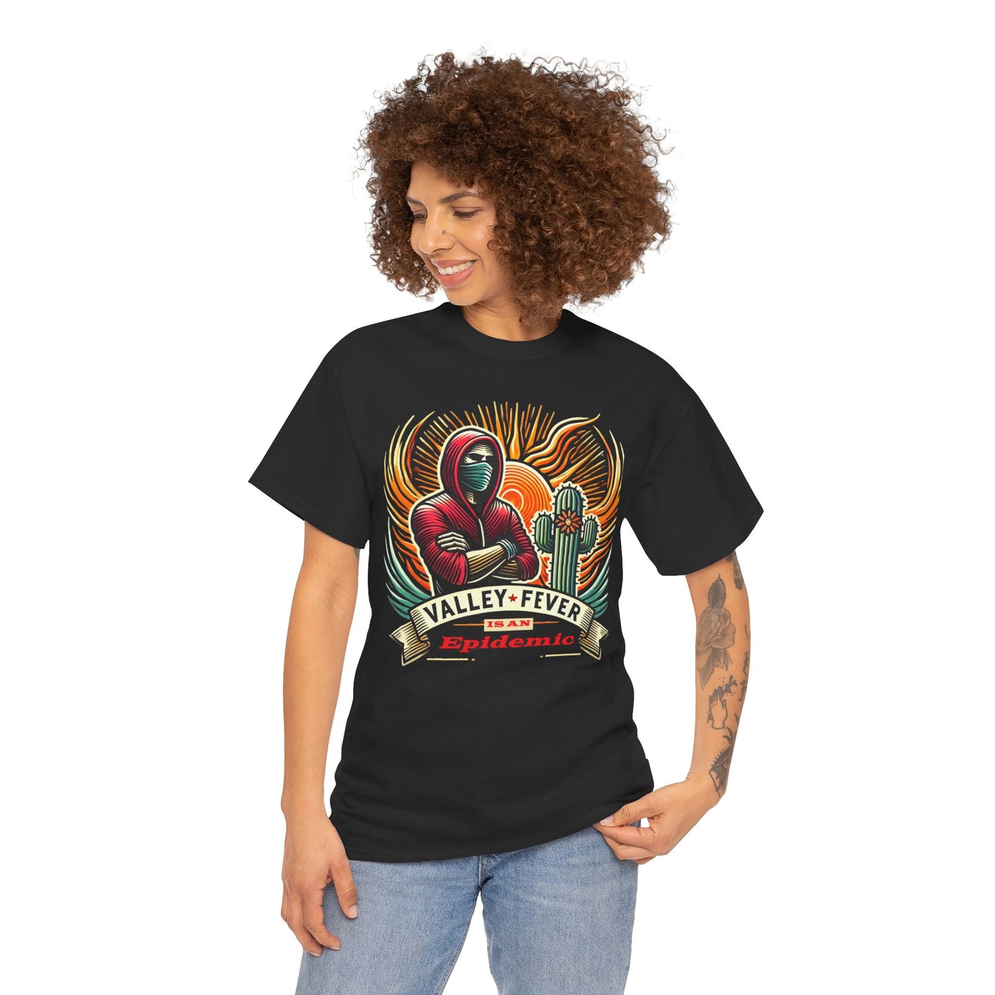 Valley Fever Epidemic Unisex Heavy Cotton Tee - Bold Graphic T-Shirt