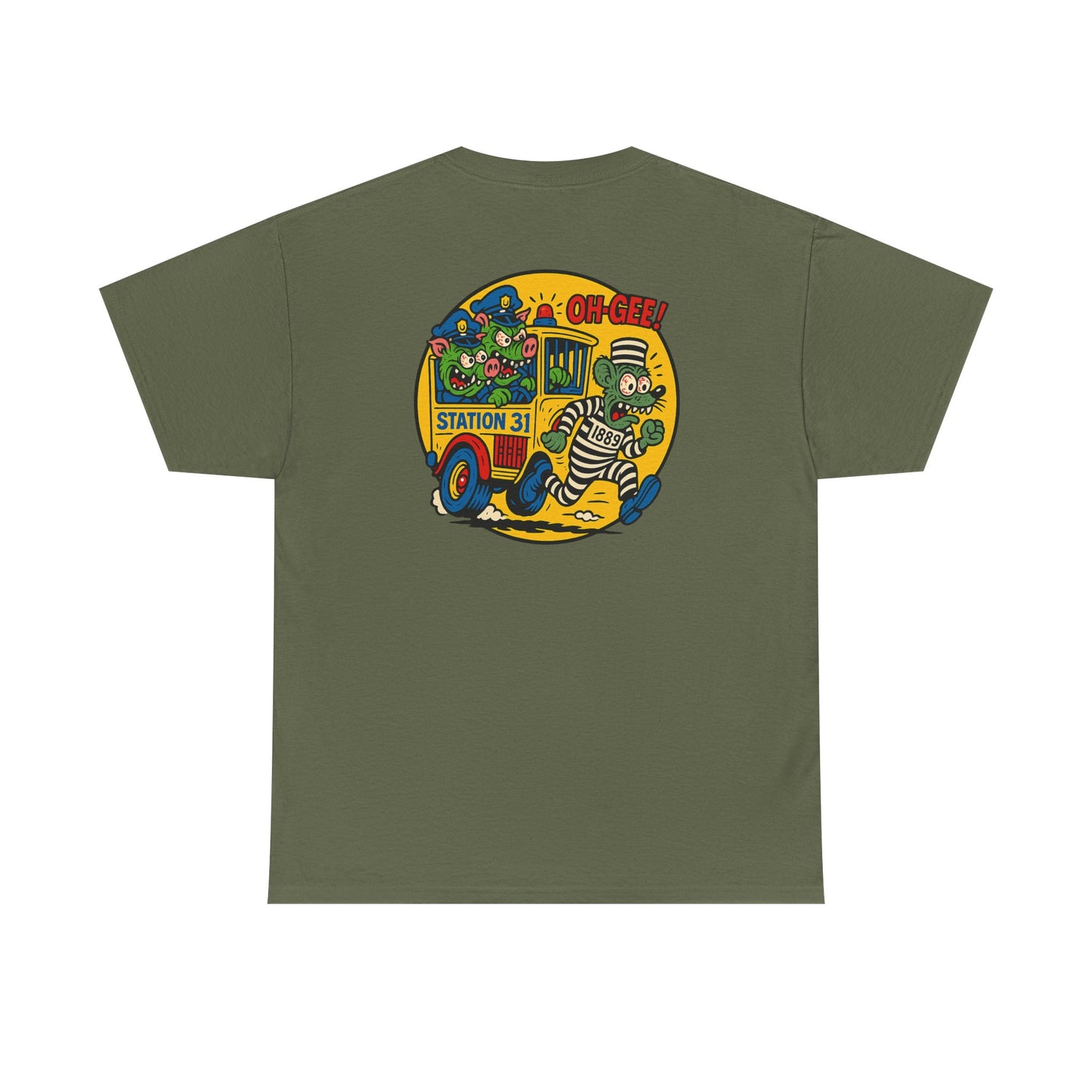 Vintage Station 31 OLD GUARD TEE Cool Graphic Unisex Heavy Cotton Tee - Fun Vintage Design for Everyday Wear