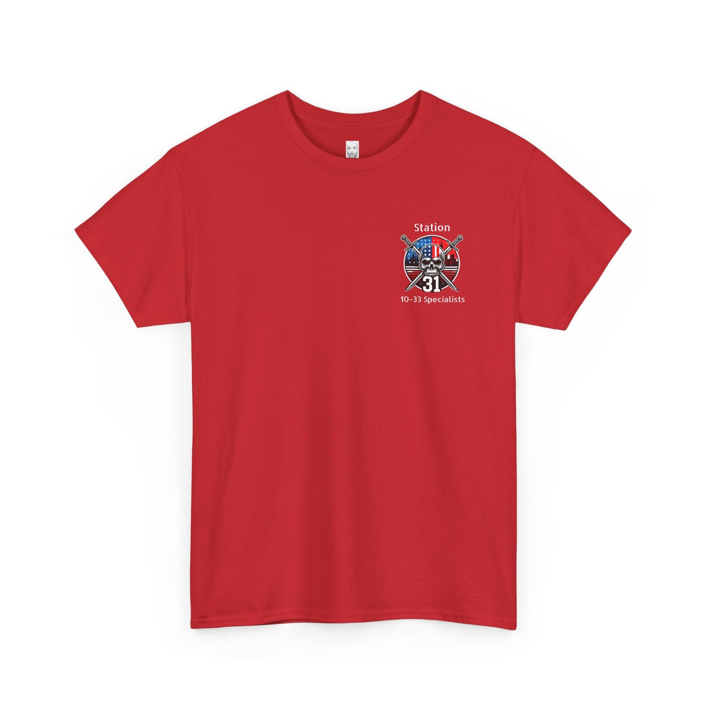 Skull and swords Station 31 Unisex Jersey Short Sleeve Tee