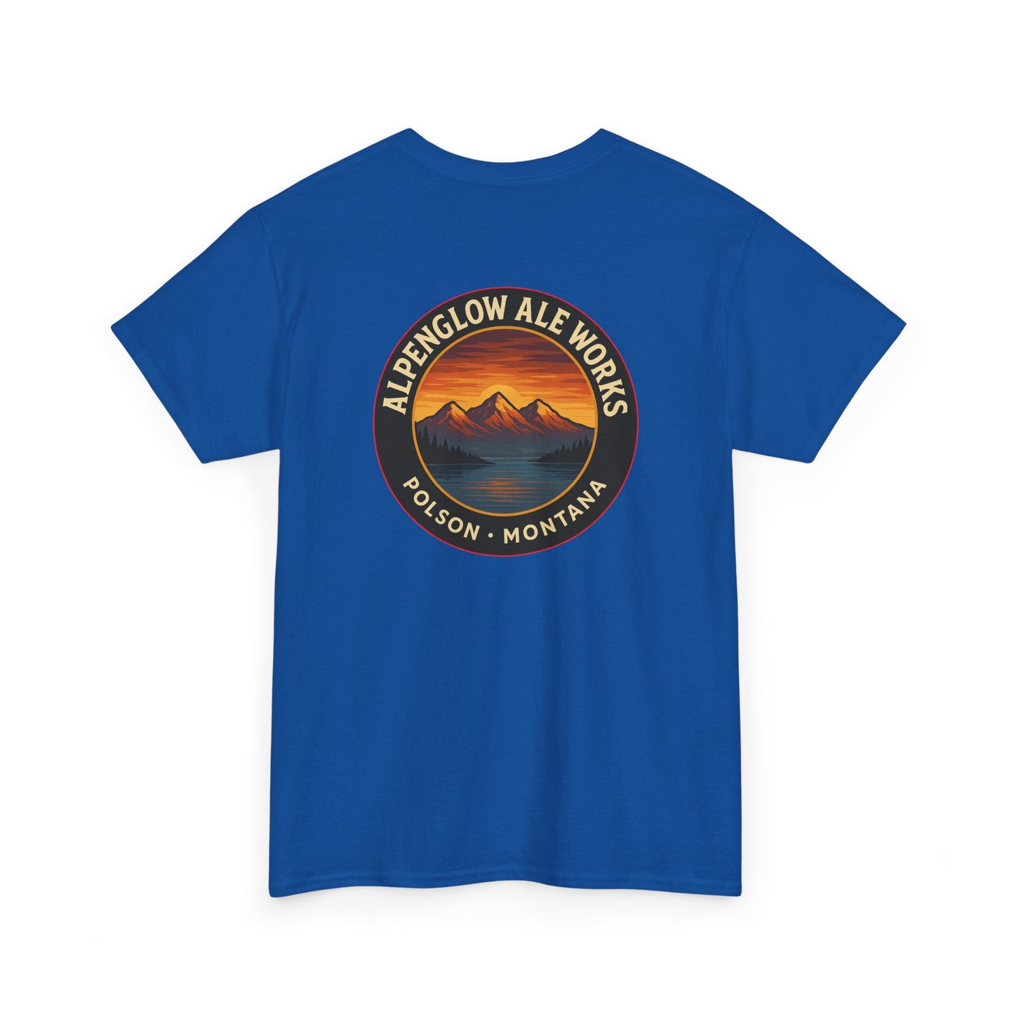 Alpenglow Ale Works Unisex Heavy Cotton Tee - Retro Mountain Design