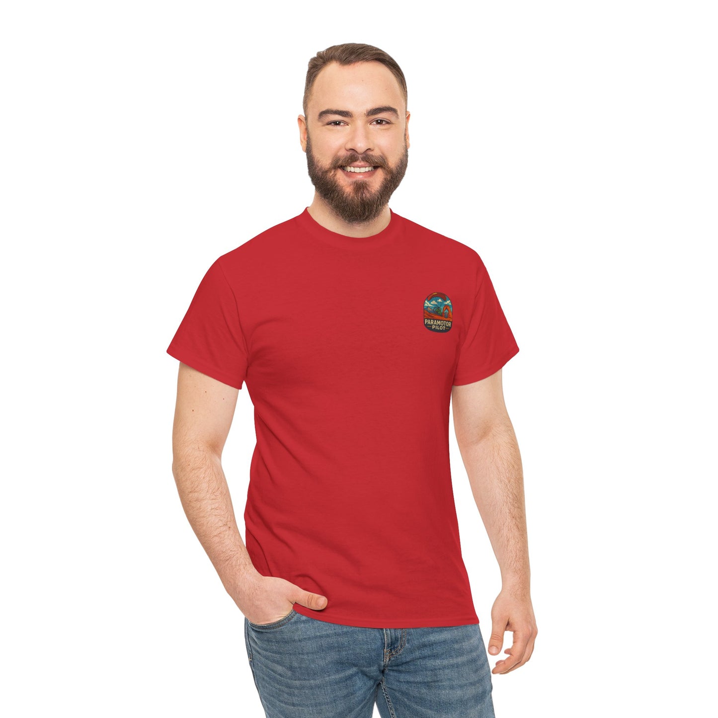 Paramotor Pilot Unisex Heavy Cotton Tee - Adventure Inspired Graphic T-Shirt