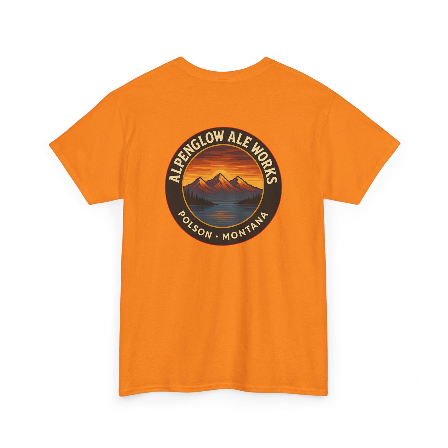 Alpenglow Ale Works Unisex Heavy Cotton Tee - Retro Mountain Design