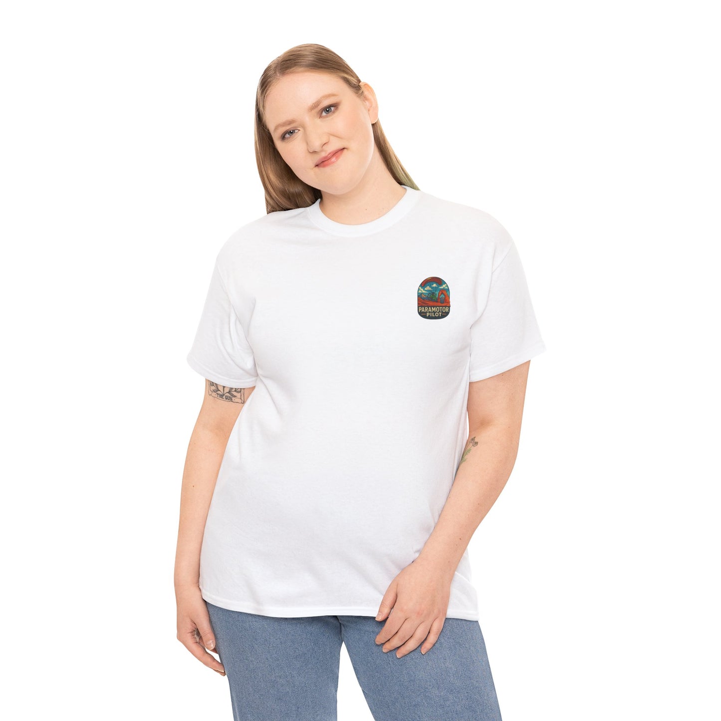 Paramotor Pilot Unisex Heavy Cotton Tee - Adventure Inspired Graphic T-Shirt
