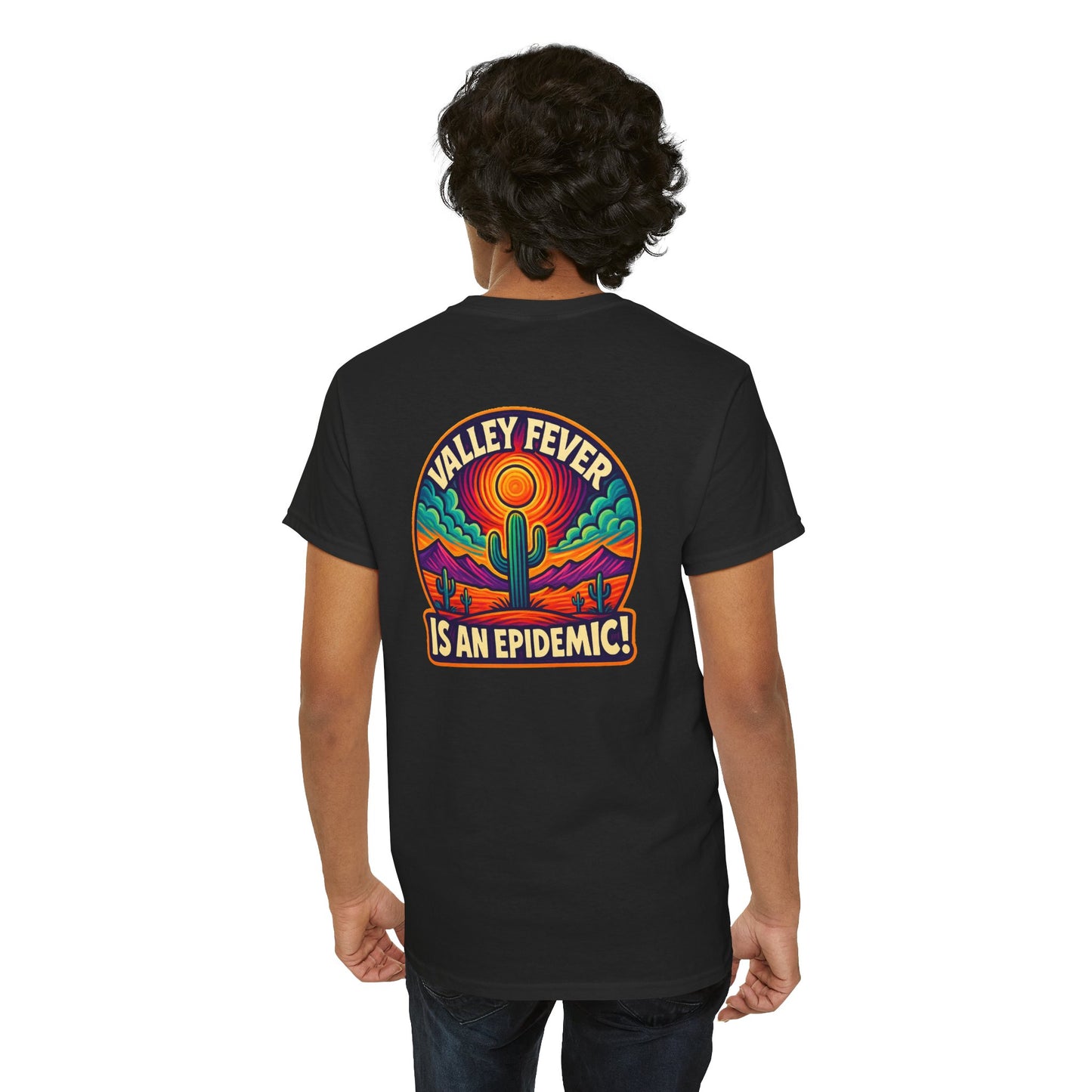 Vintage-Inspired Valley Fever EPIDEMIC Unisex Heavy Cotton Tee - Perfect for Festival Season