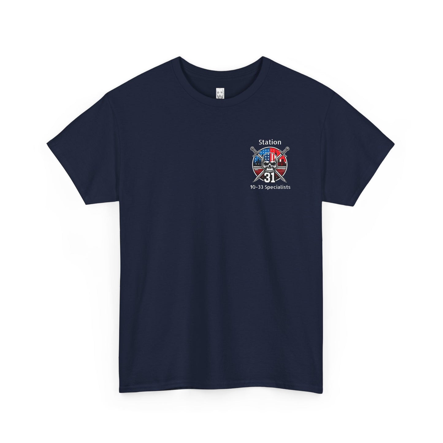 Skull and swords Station 31 Unisex Jersey Short Sleeve Tee