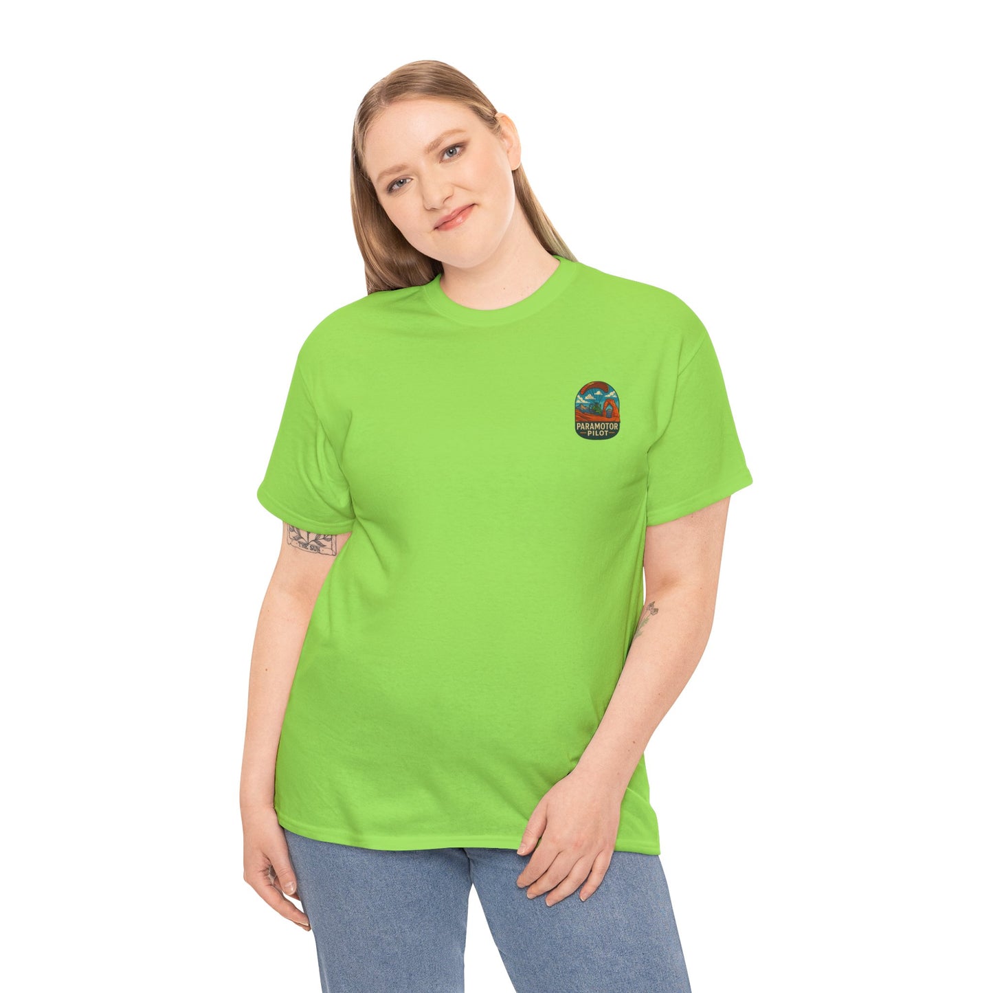 Paramotor Pilot Unisex Heavy Cotton Tee - Adventure Inspired Graphic T-Shirt