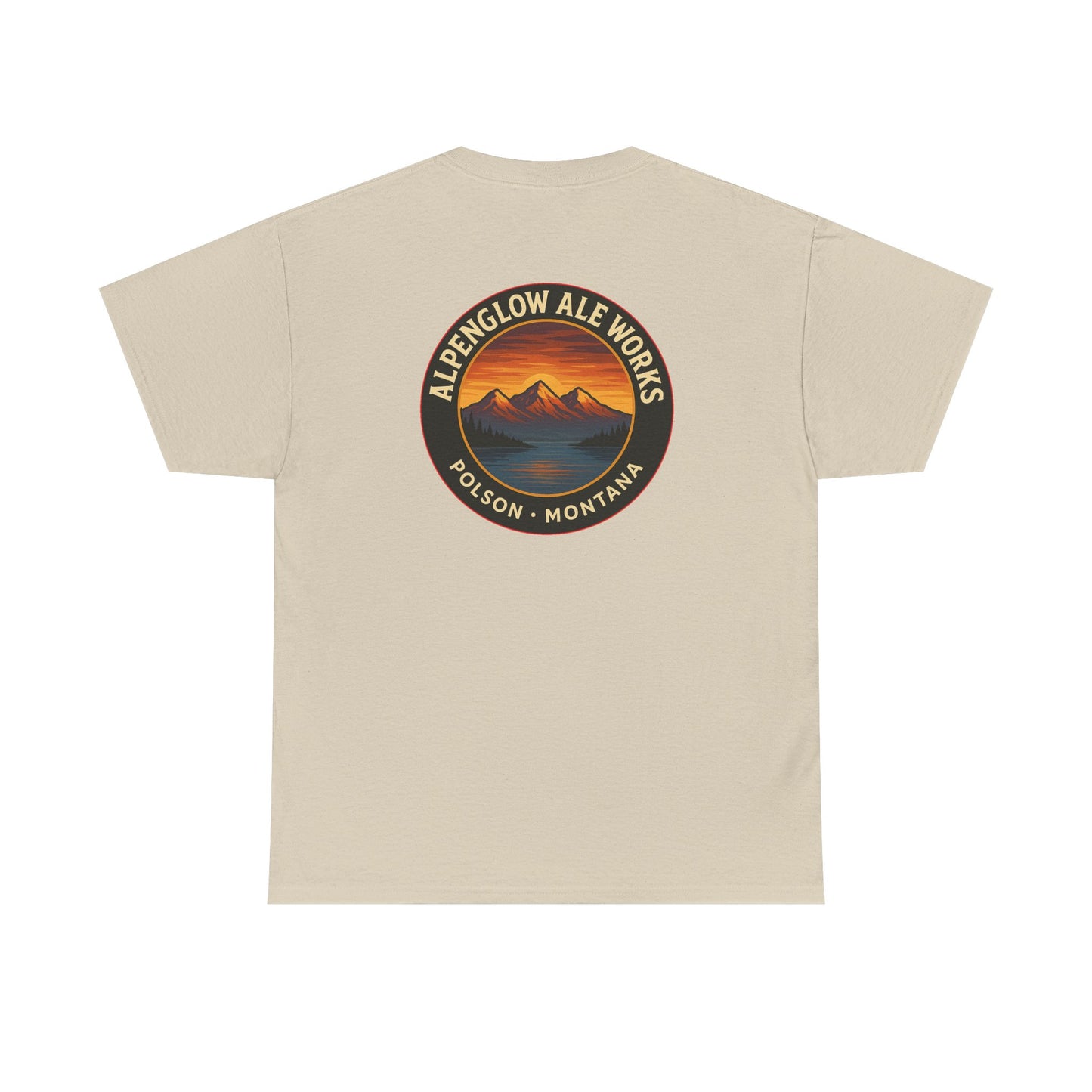 Alpenglow Ale Works Unisex Heavy Cotton Tee - Retro Mountain Design