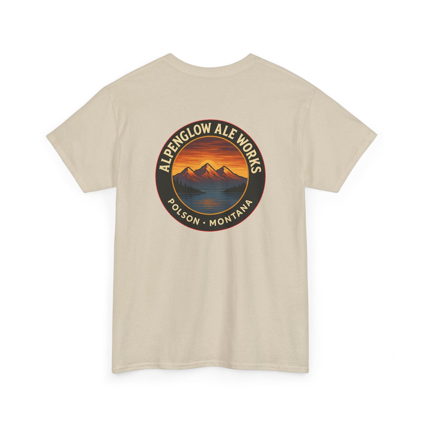 Alpenglow Ale Works Unisex Heavy Cotton Tee - Retro Mountain Design