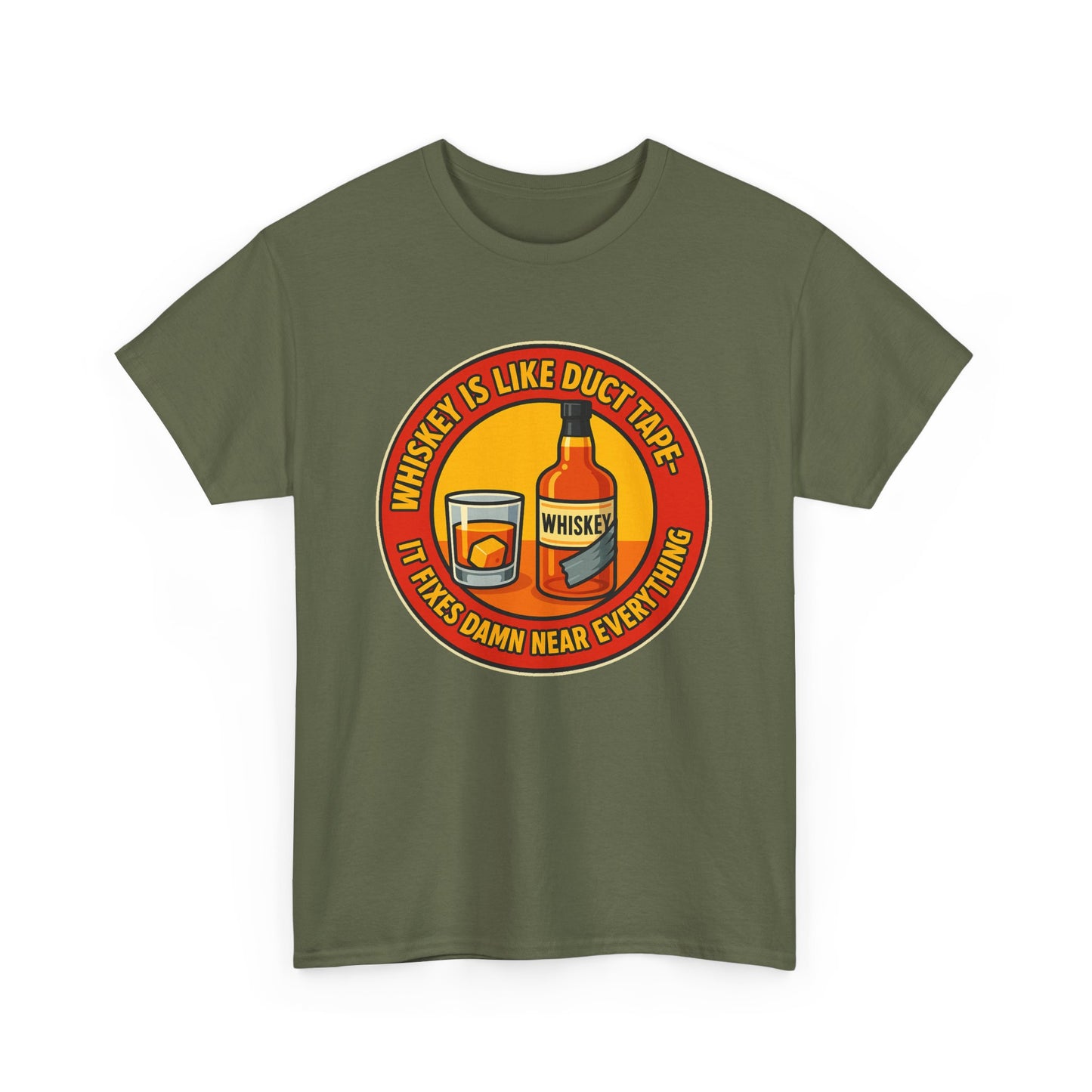 Whiskey Is Like Duct Tape T-Shirt - Funny Unisex Cotton Tee, Great for Parties, Gifts, Birthdays, Casual Wear, Humor Merch