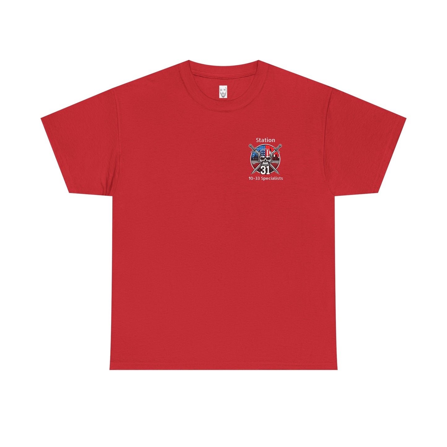 Skull and swords Station 31 Unisex Jersey Short Sleeve Tee