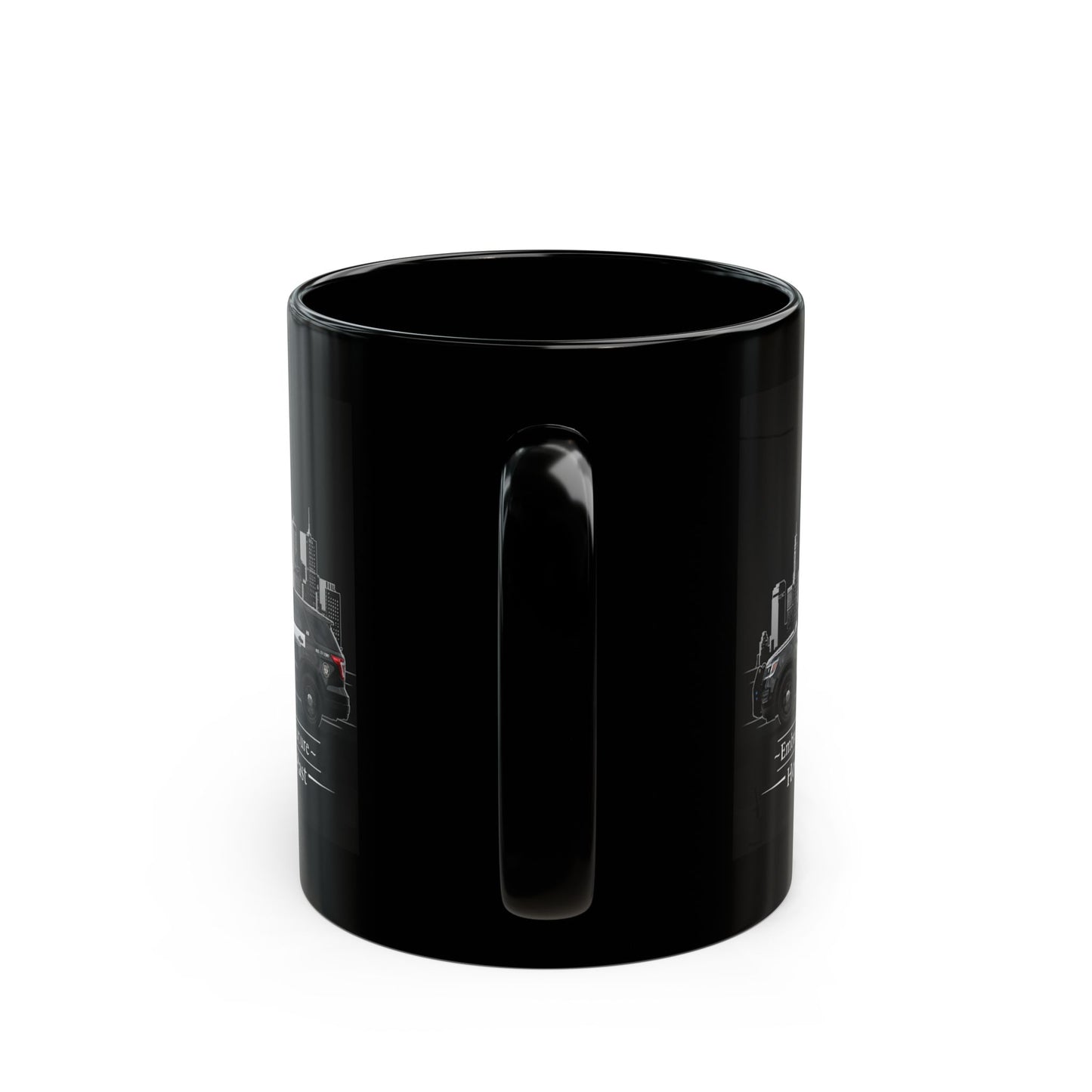 Honor the Past Black Mug - 911 Tribute Coffee Cup