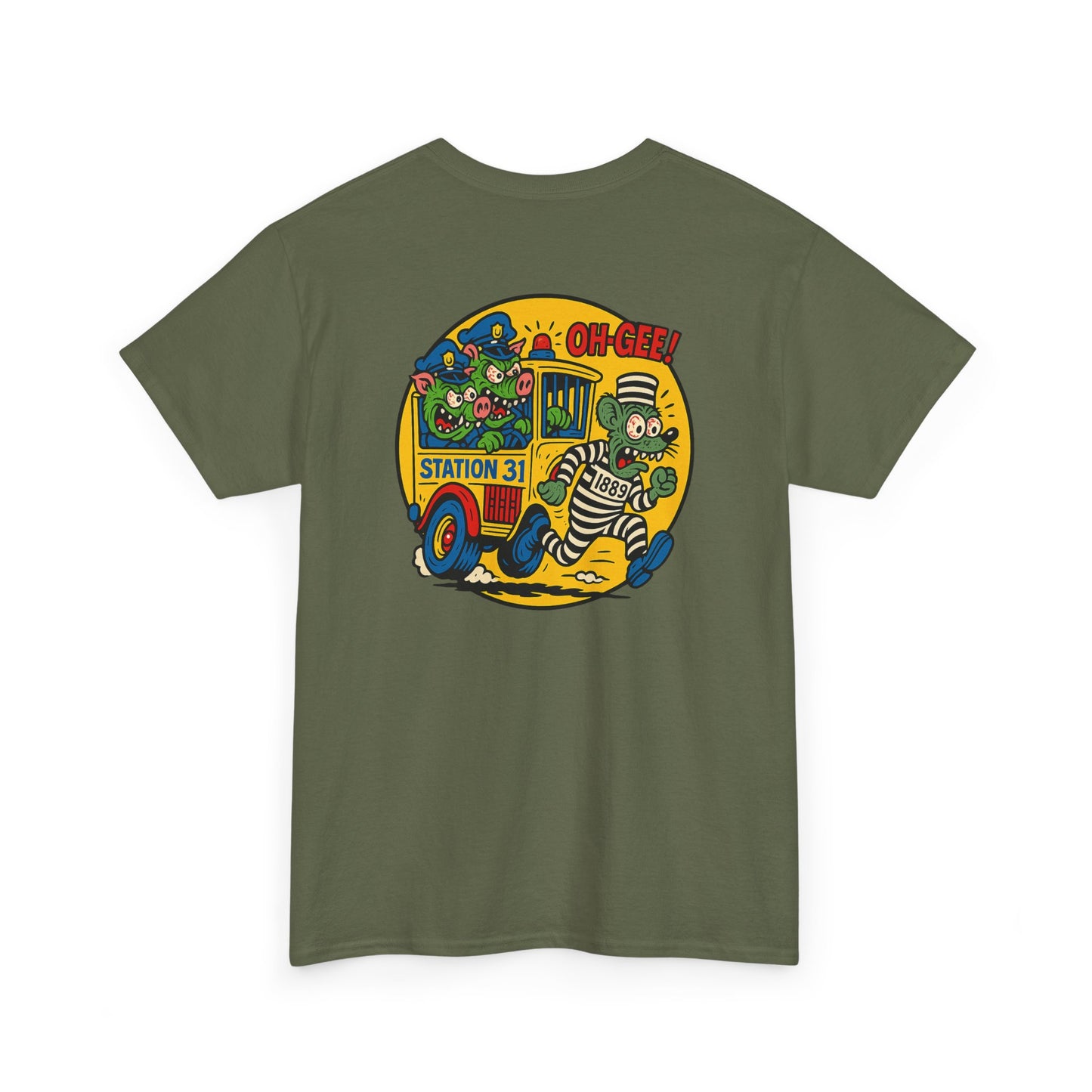 Vintage Station 31 OLD GUARD TEE Cool Graphic Unisex Heavy Cotton Tee - Fun Vintage Design for Everyday Wear