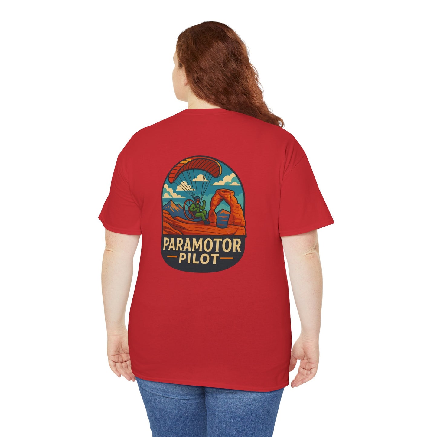 Paramotor Pilot Unisex Heavy Cotton Tee - Adventure Inspired Graphic T-Shirt