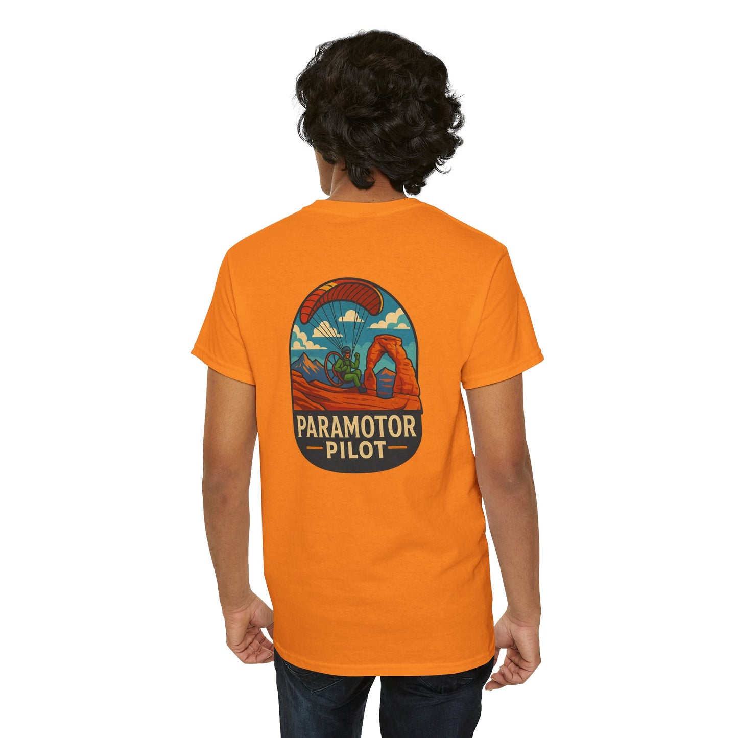 Paramotor Pilot Unisex Heavy Cotton Tee - Adventure Inspired Graphic T-Shirt