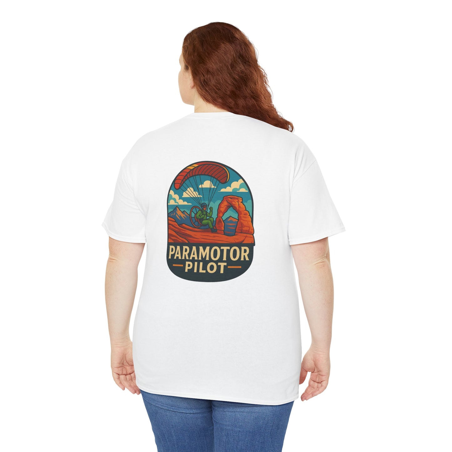 Paramotor Pilot Unisex Heavy Cotton Tee - Adventure Inspired Graphic T-Shirt