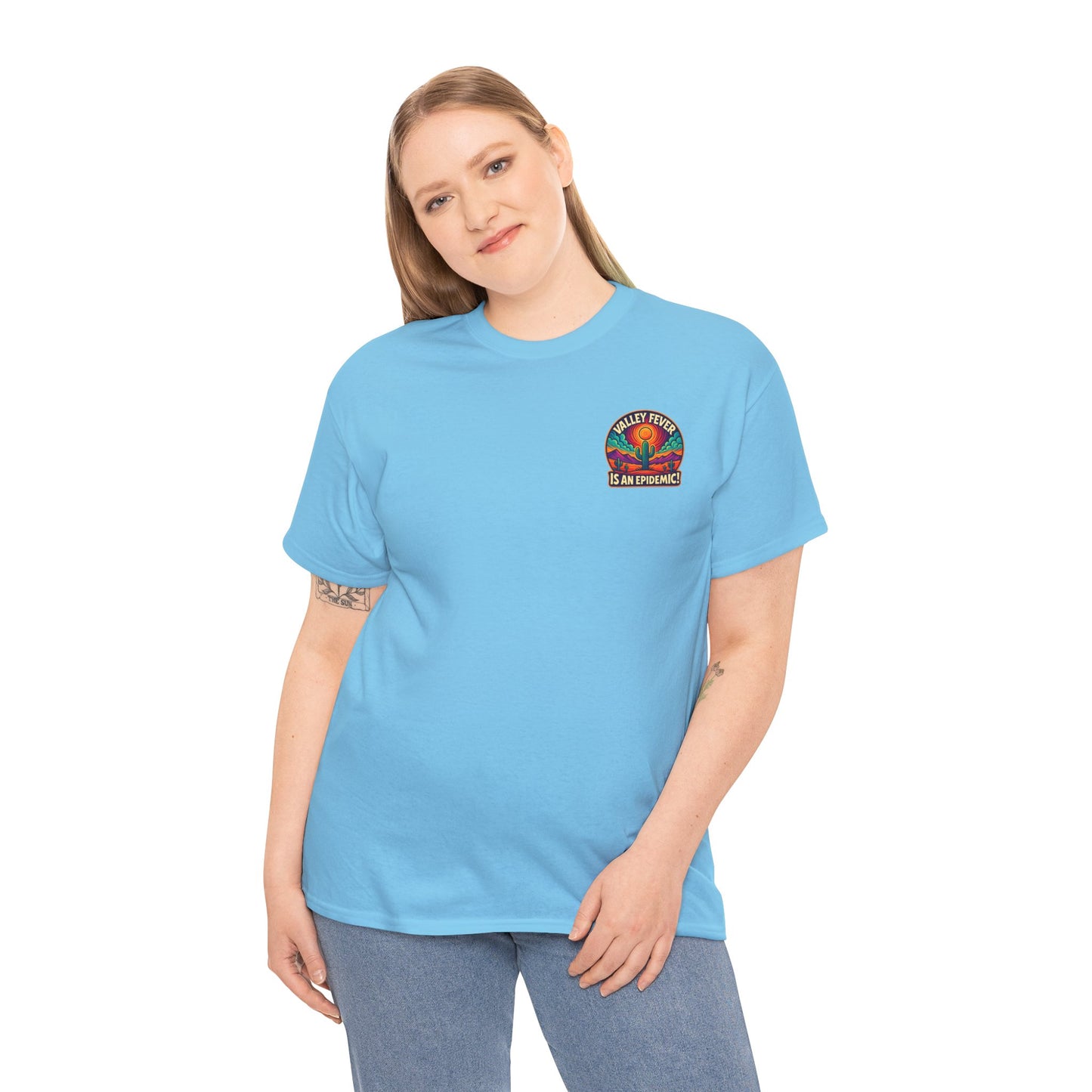 Vintage-Inspired Valley Fever EPIDEMIC Unisex Heavy Cotton Tee - Perfect for Festival Season